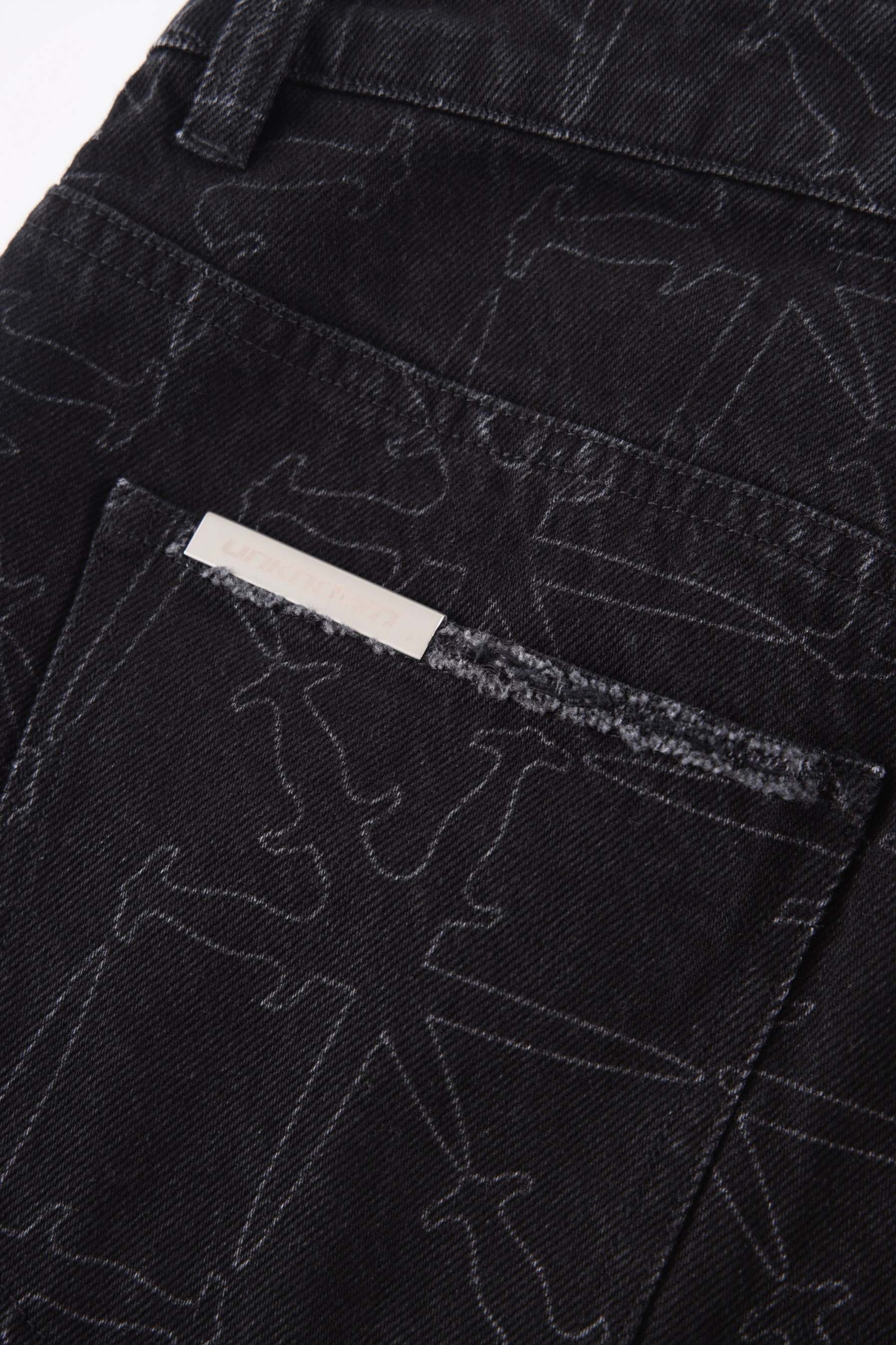 MONOGRAM DENIM JEANS-Fineriform