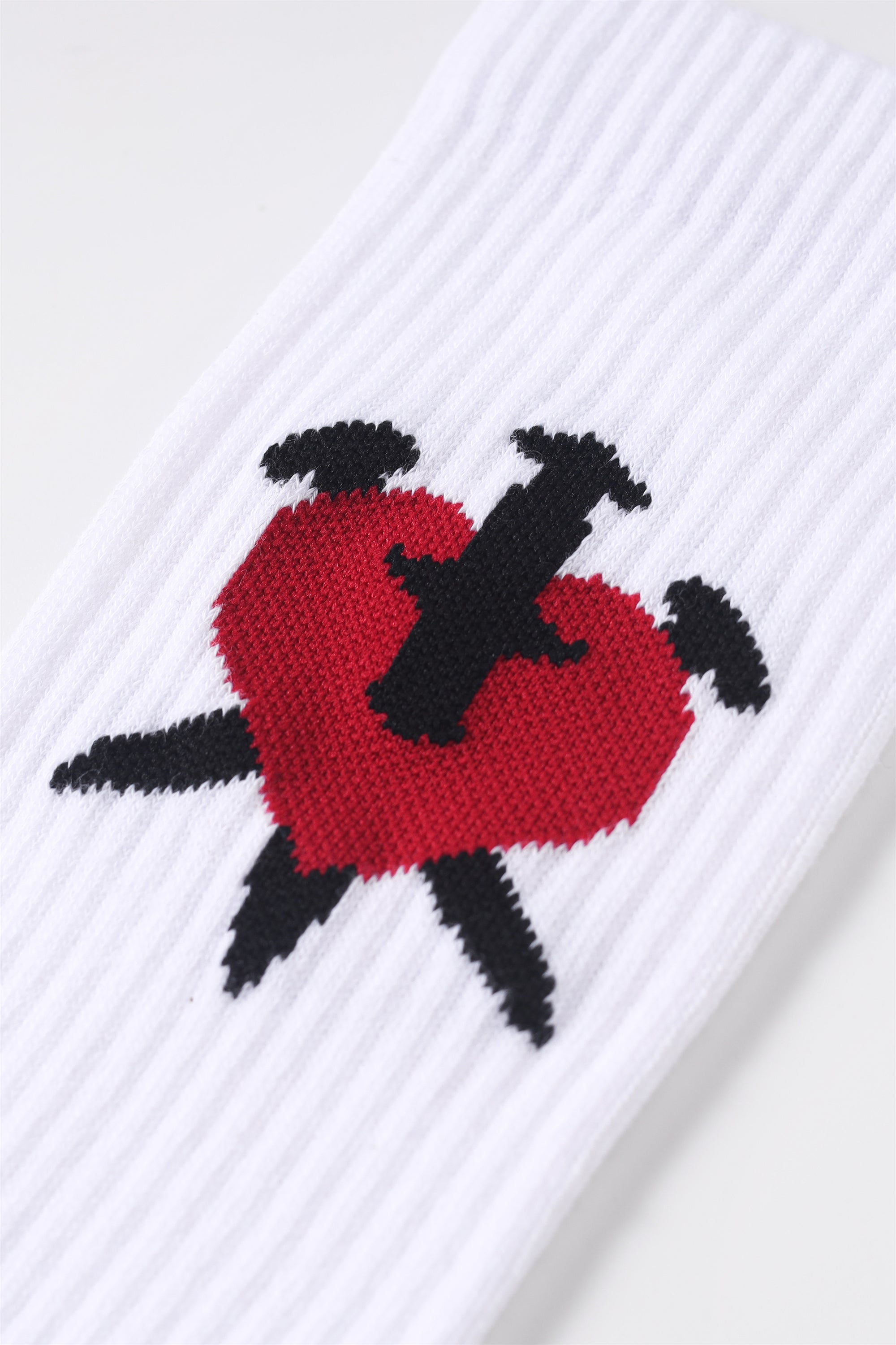 WHITE DAGGER HEART SOCKS-Fineriform