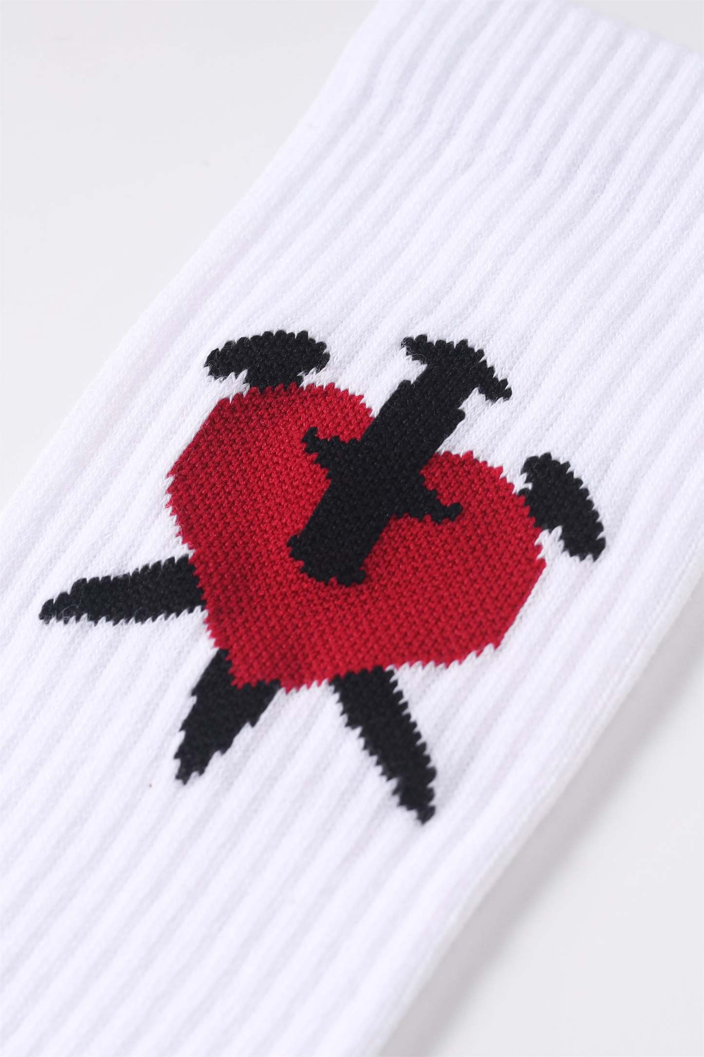 WHITE DAGGER HEART SOCKS-Fineriform