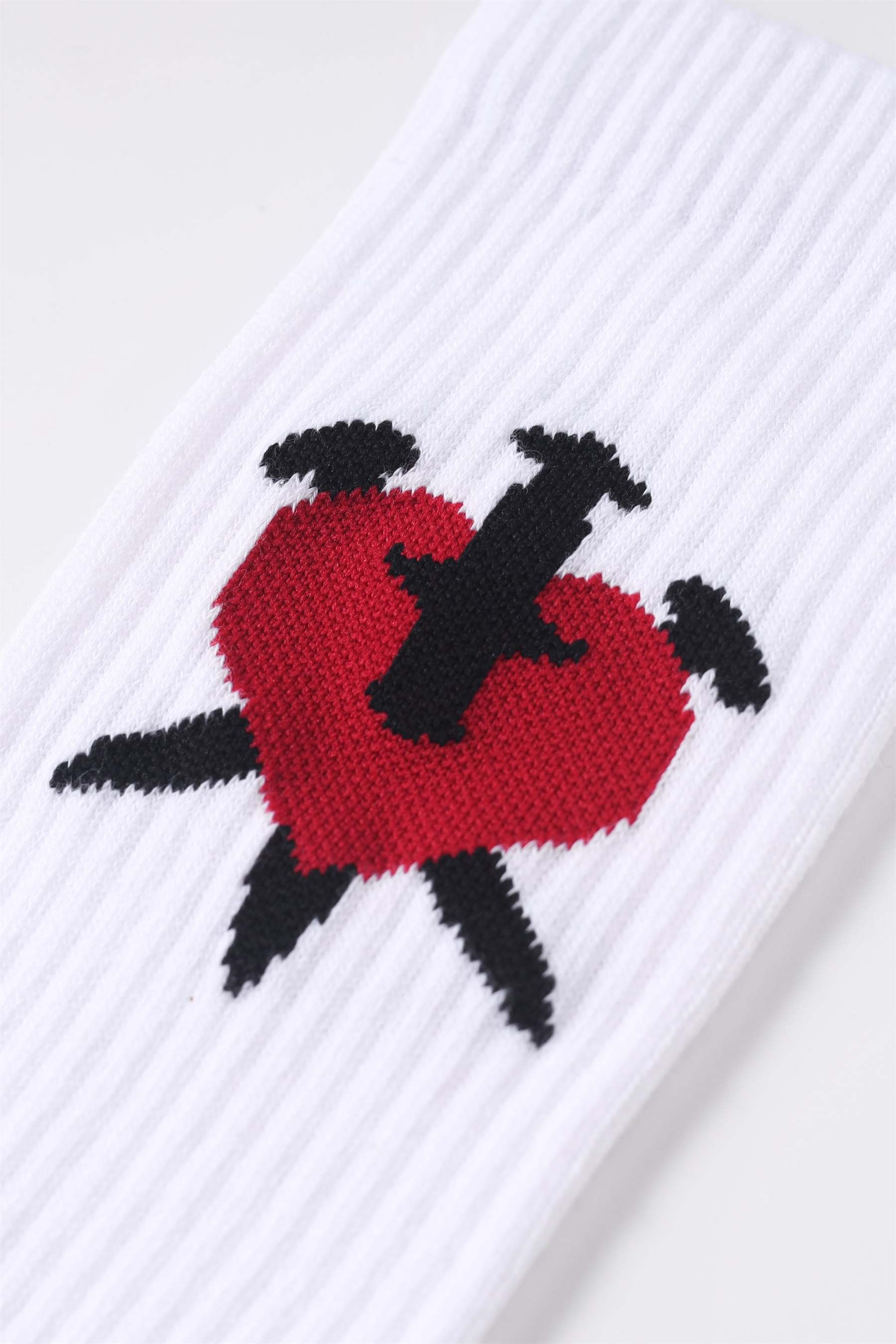 WHITE DAGGER HEART SOCKS-Fineriform