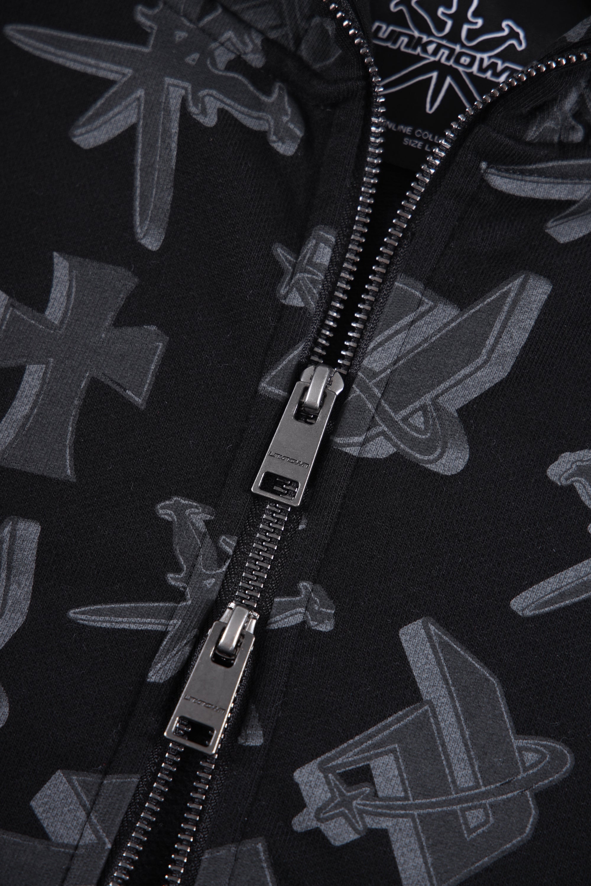 BLACK DAGGERS FULL ZIP HOODIE-Fineriform
