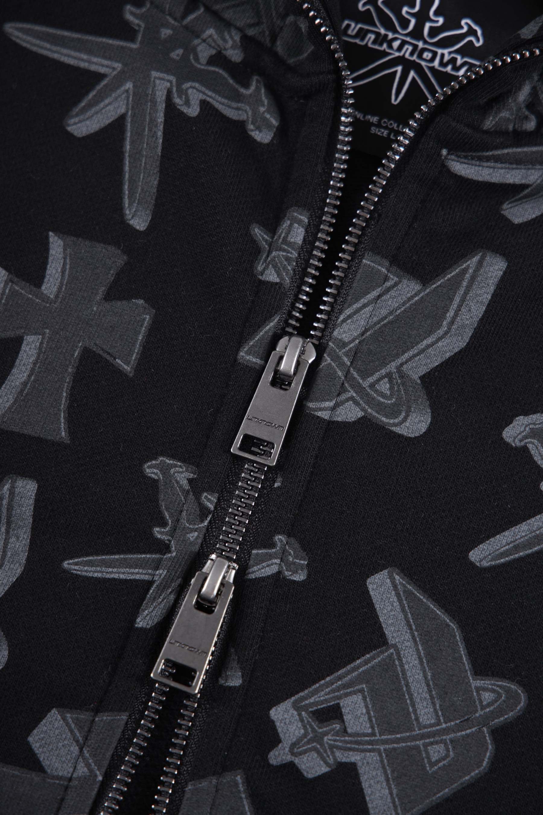 BLACK DAGGERS FULL ZIP HOODIE-Fineriform