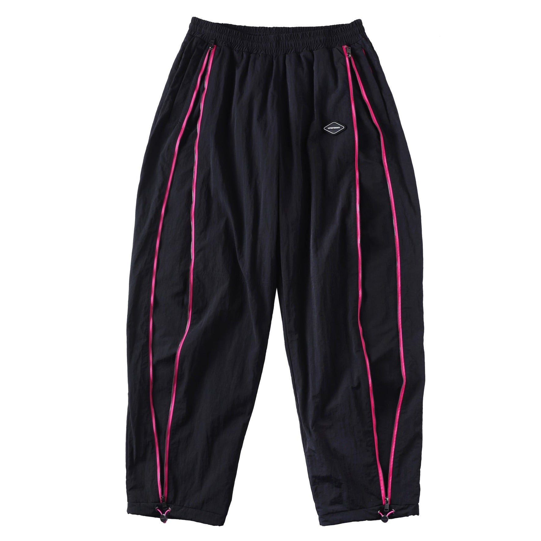 BLACK / PINK TRACK PANTS-Fineriform