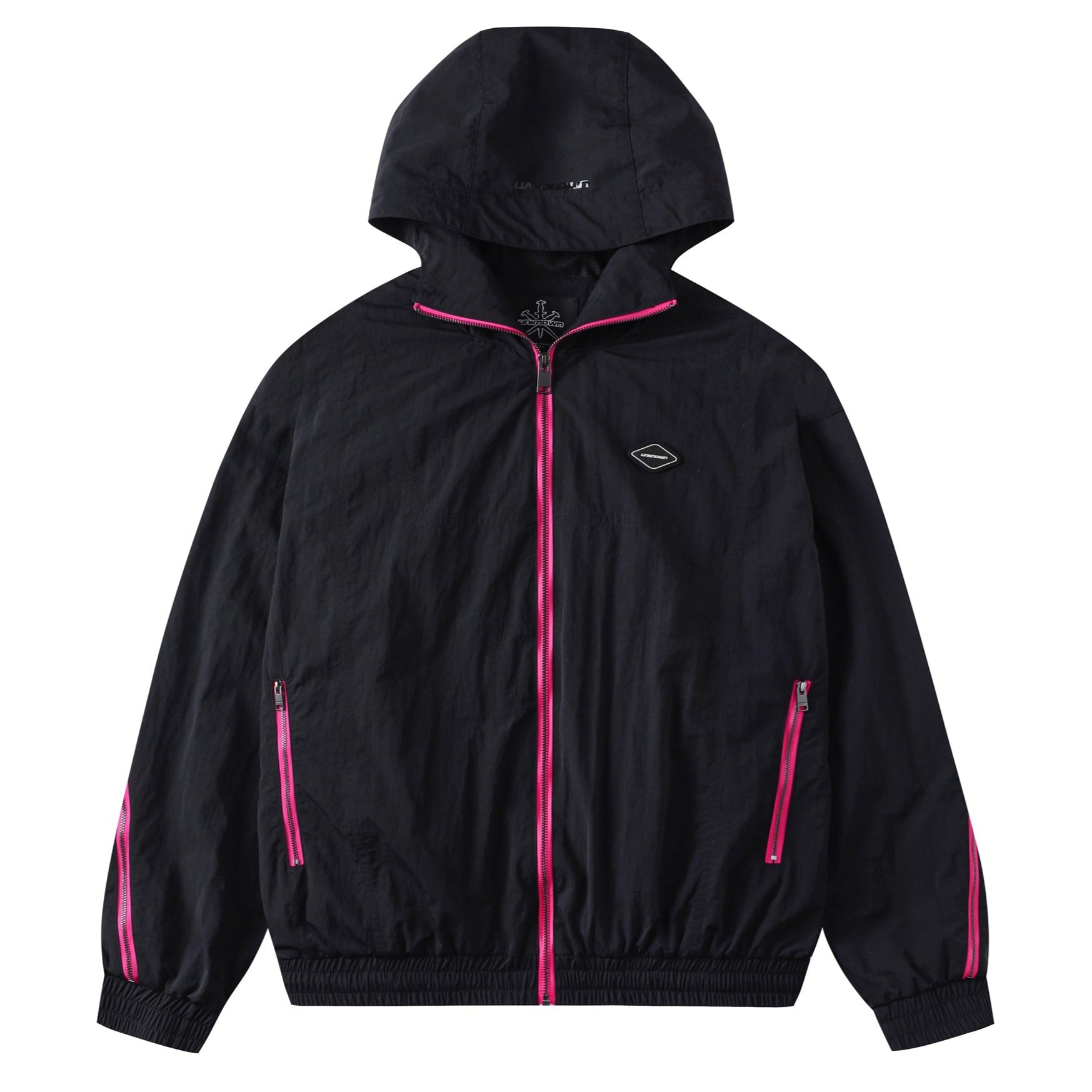 BLACK / PINK TRACK JACKET-Fineriform