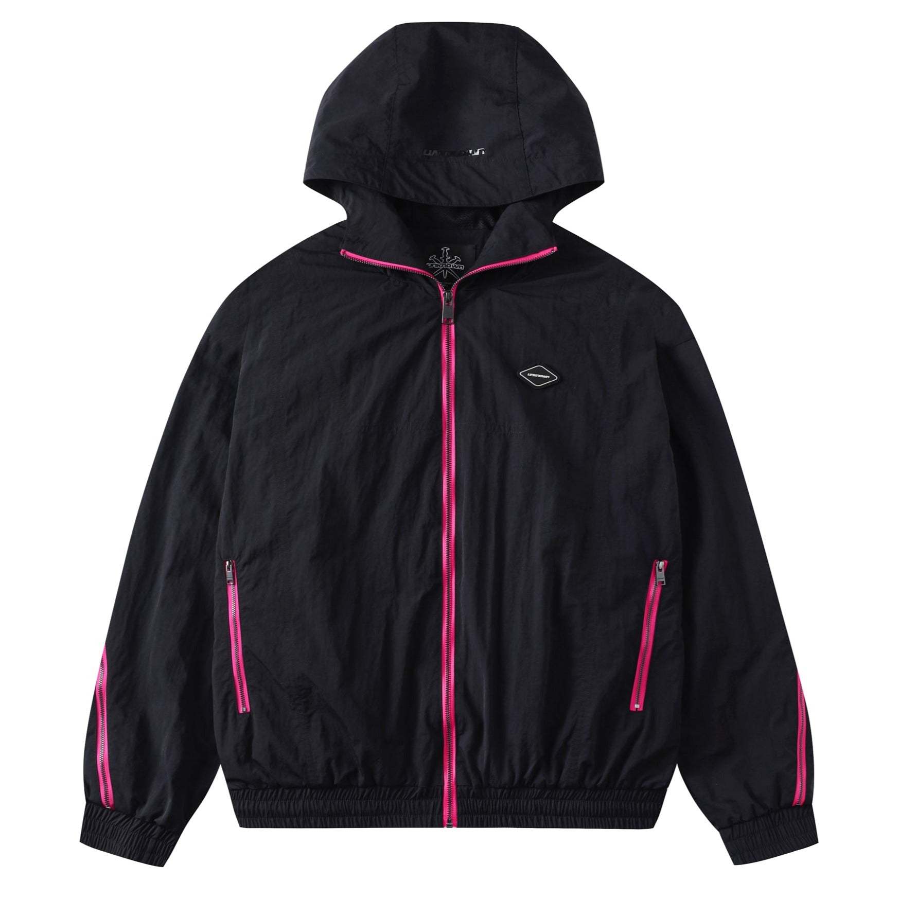BLACK / PINK TRACK JACKET-Fineriform