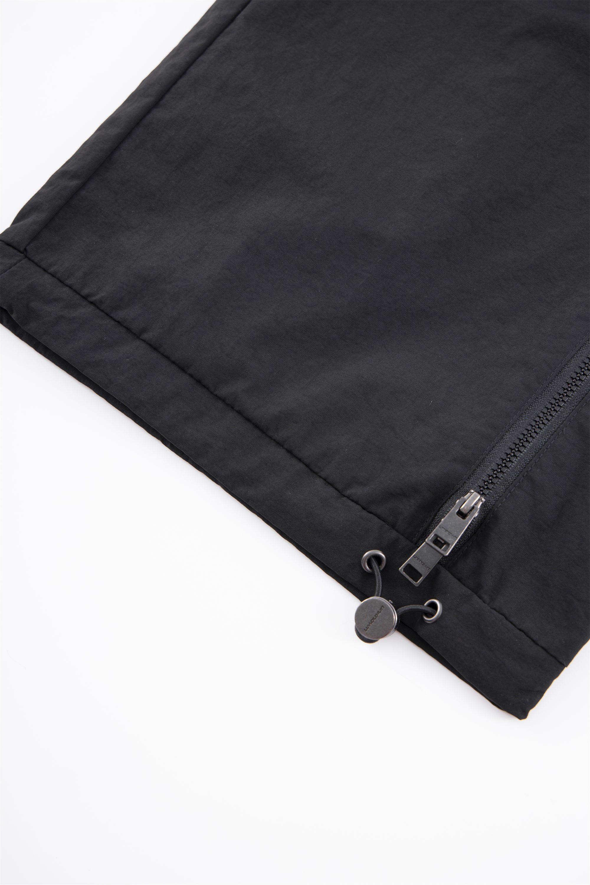 BLACK BAGGY ZIP TRACKIES-Fineriform
