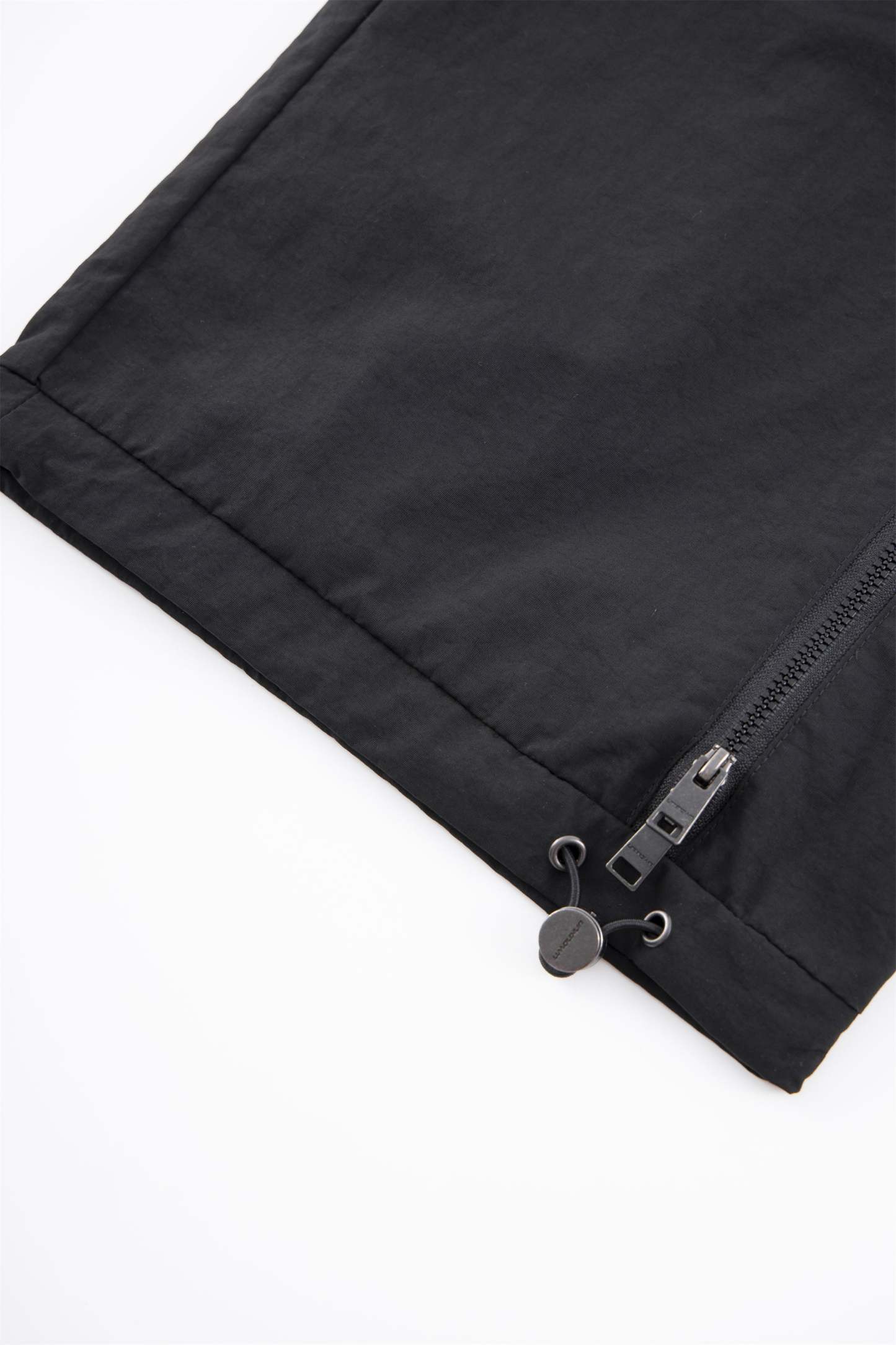 BLACK BAGGY ZIP TRACKIES-Fineriform