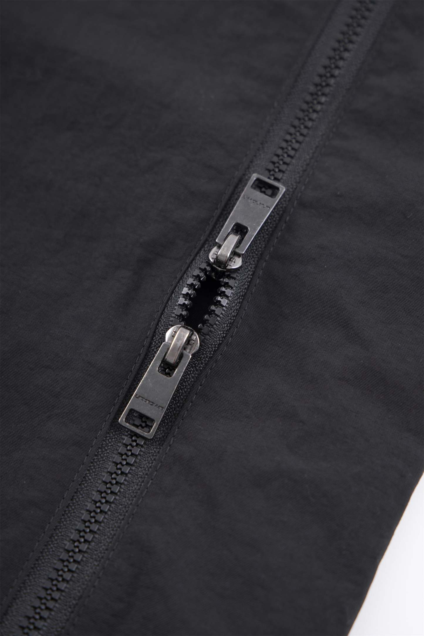 BLACK BAGGY ZIP TRACKIES-Fineriform