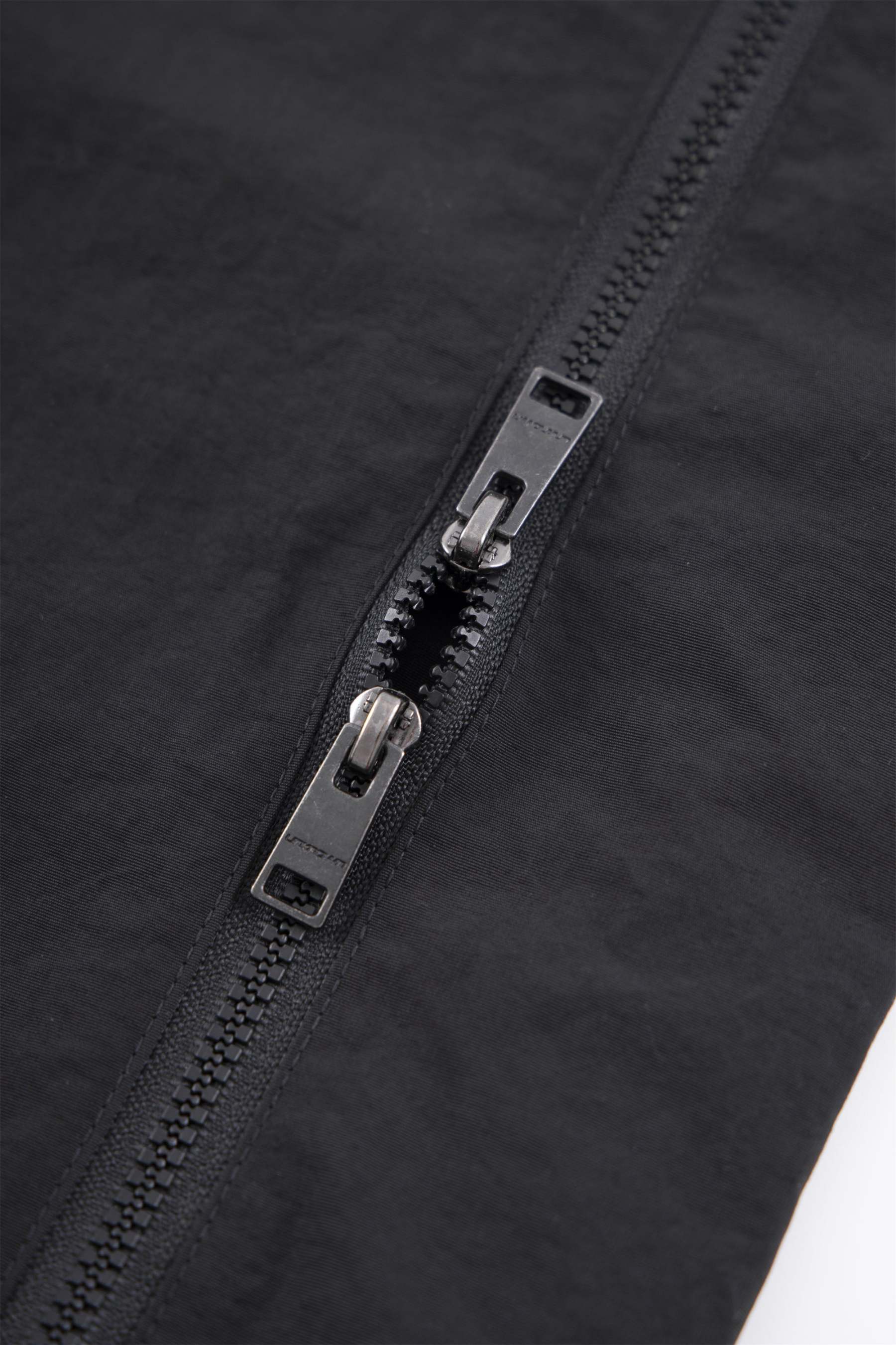 BLACK BAGGY ZIP TRACKIES-Fineriform