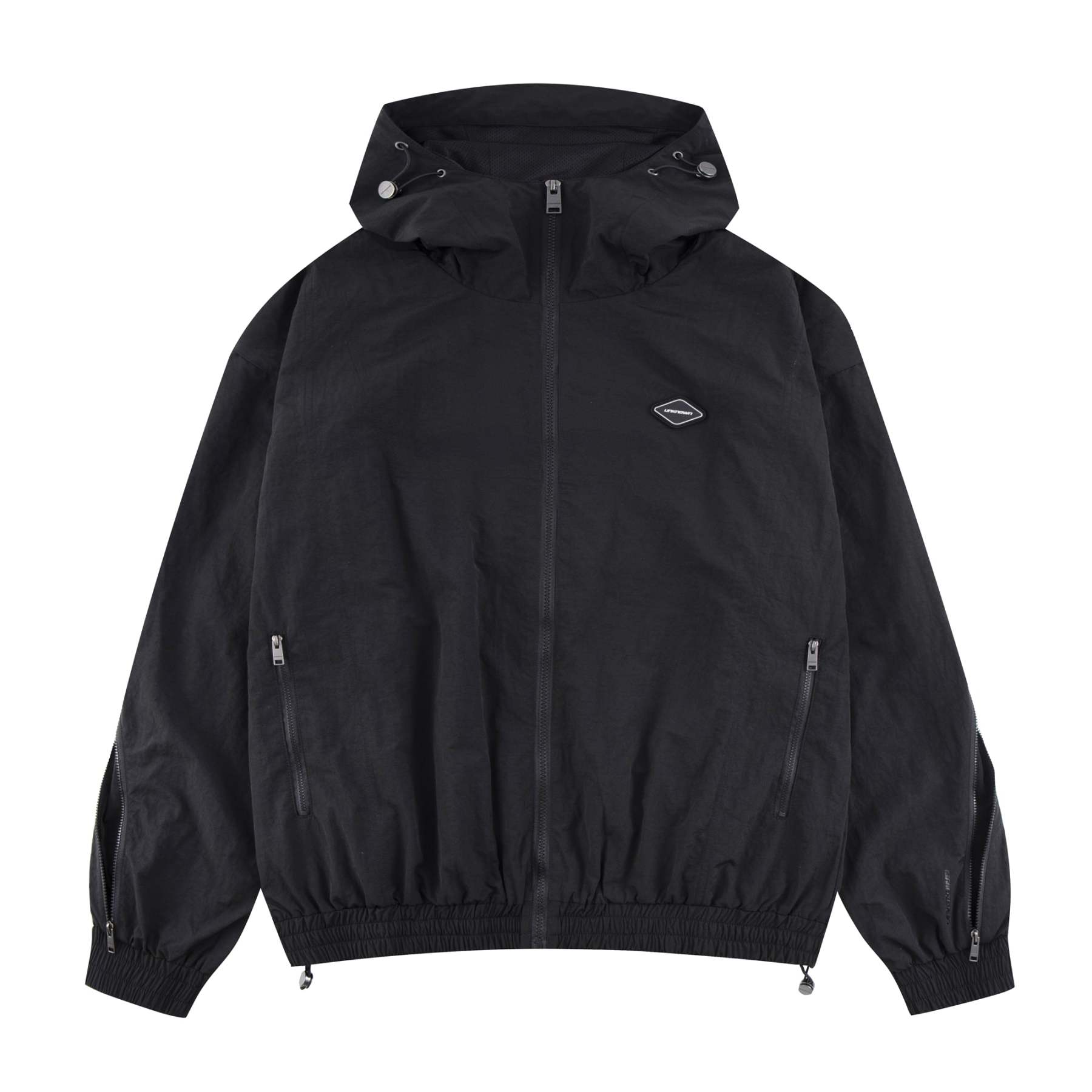 BLACK ZIP TRACK JACKET-Fineriform