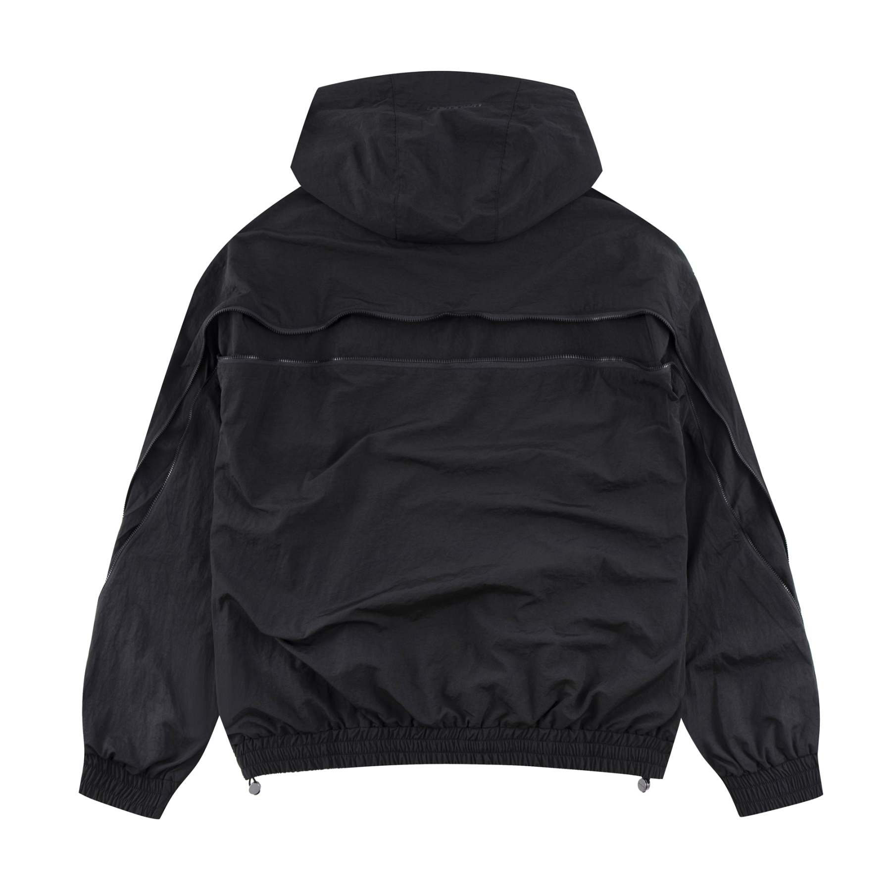 BLACK ZIP TRACK JACKET-Fineriform
