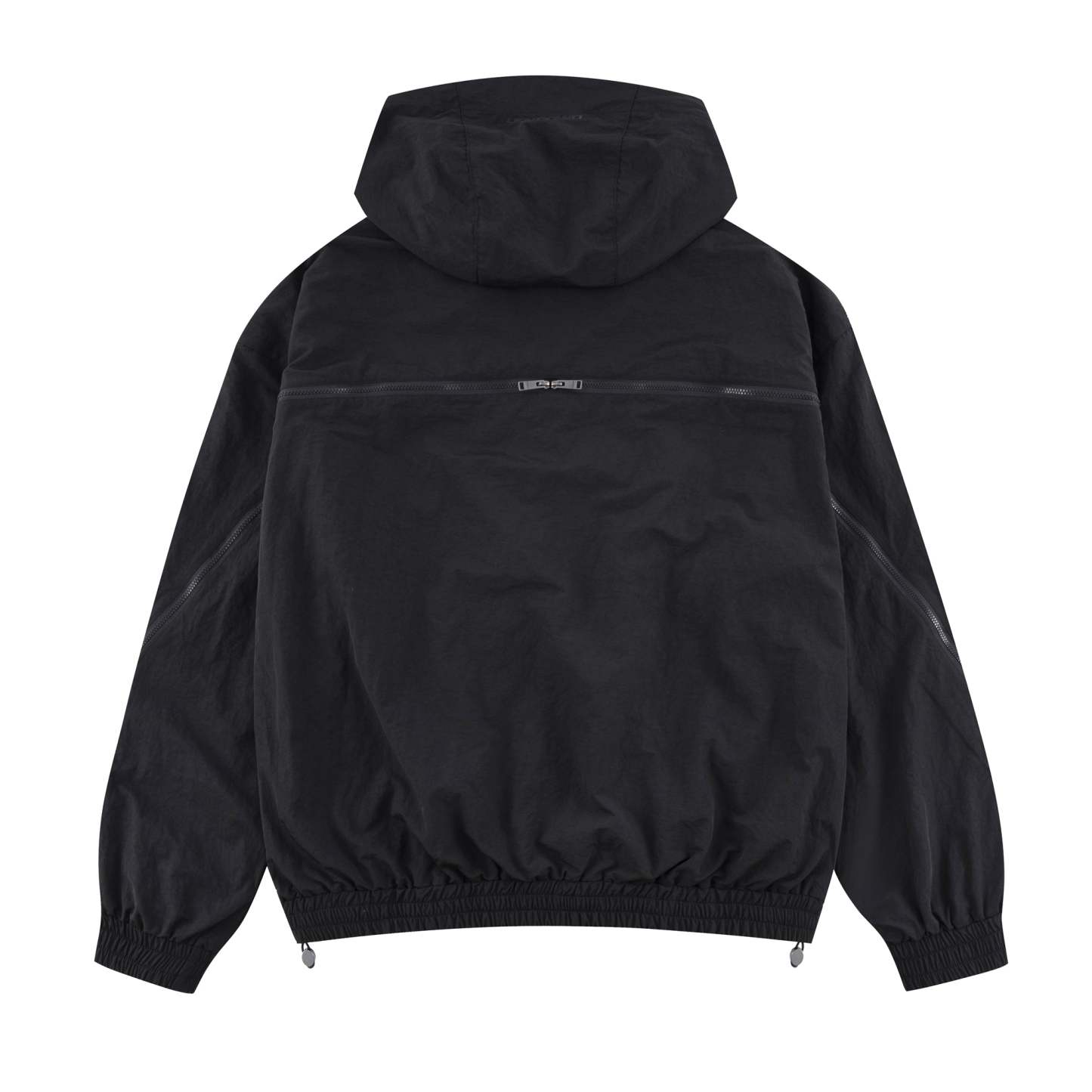 BLACK ZIP TRACK JACKET-Fineriform