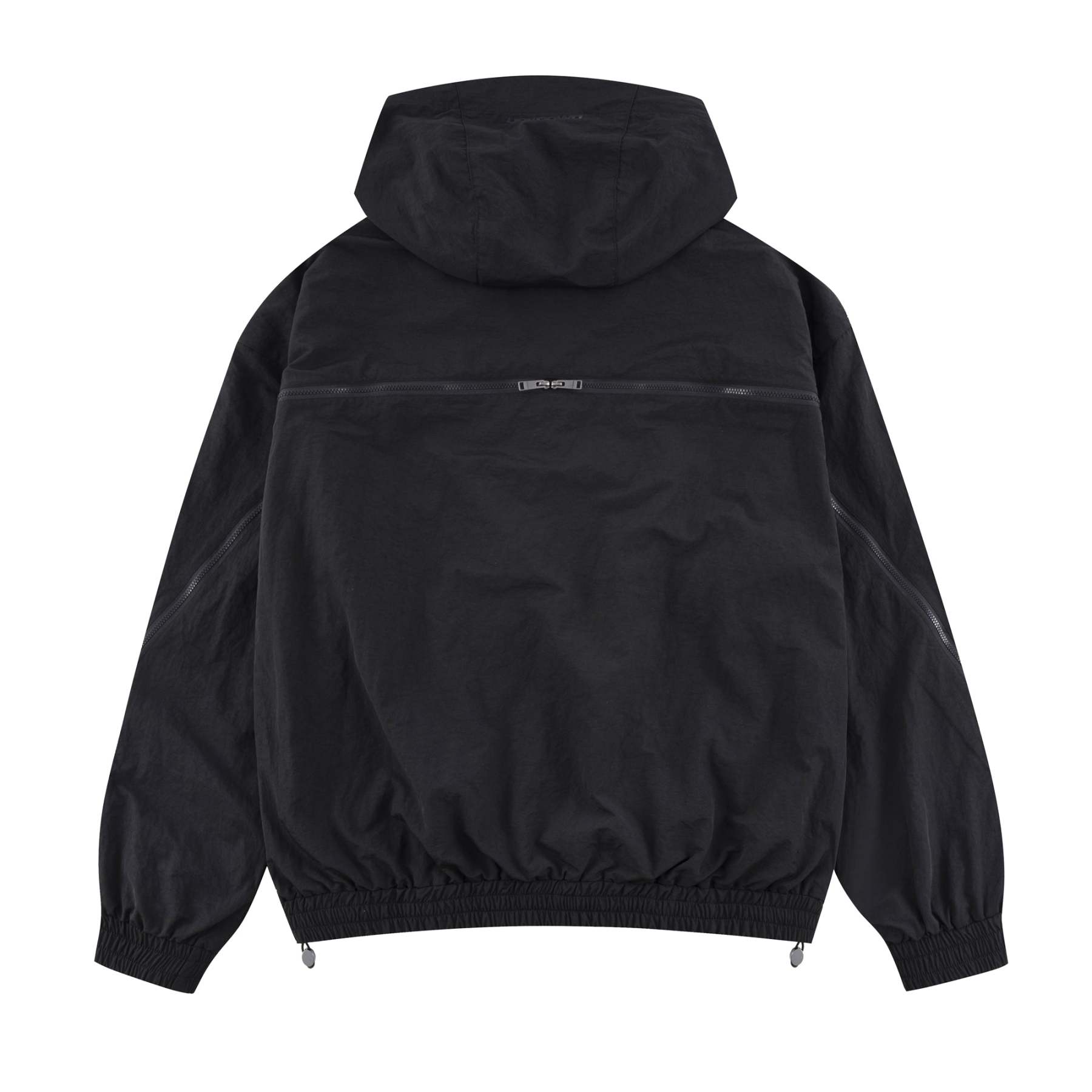 BLACK ZIP TRACK JACKET-Fineriform