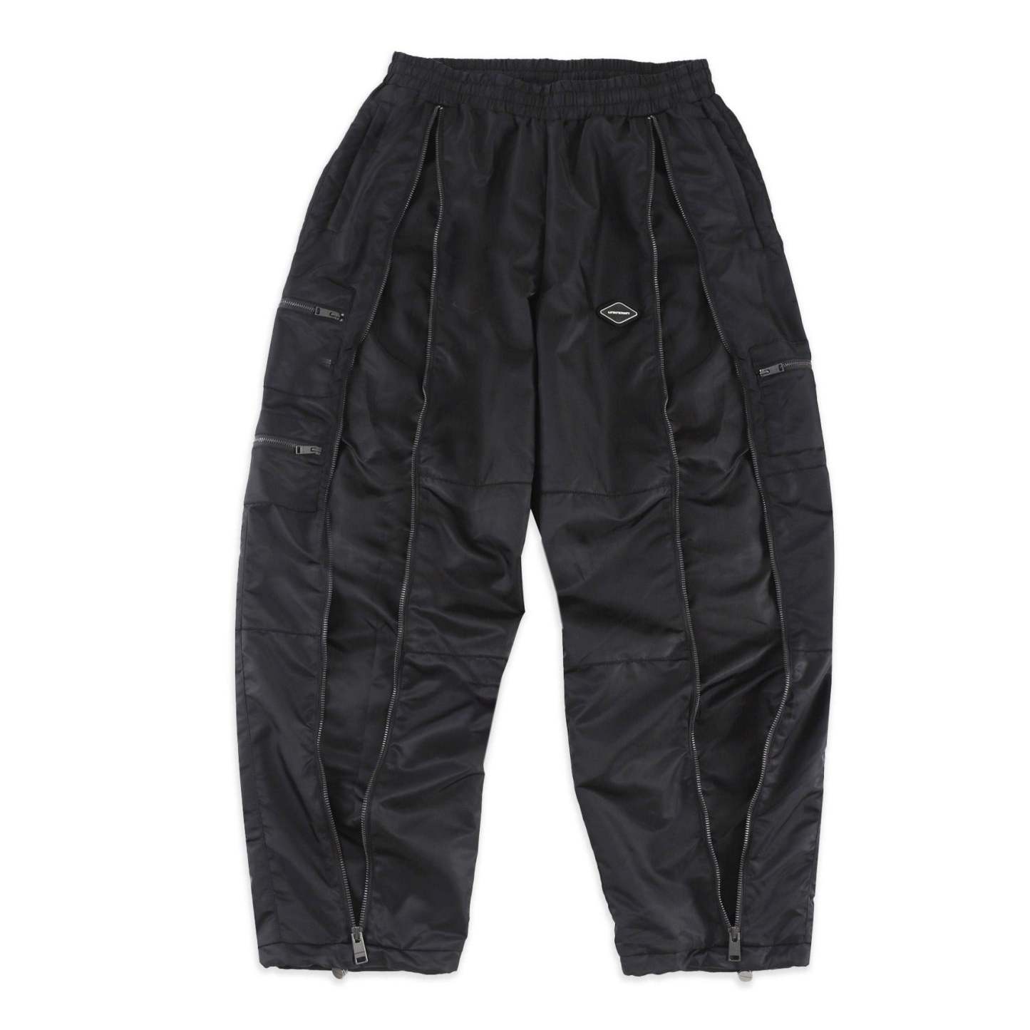 BLACKOUT NYLON TRACK PANTS-Fineriform