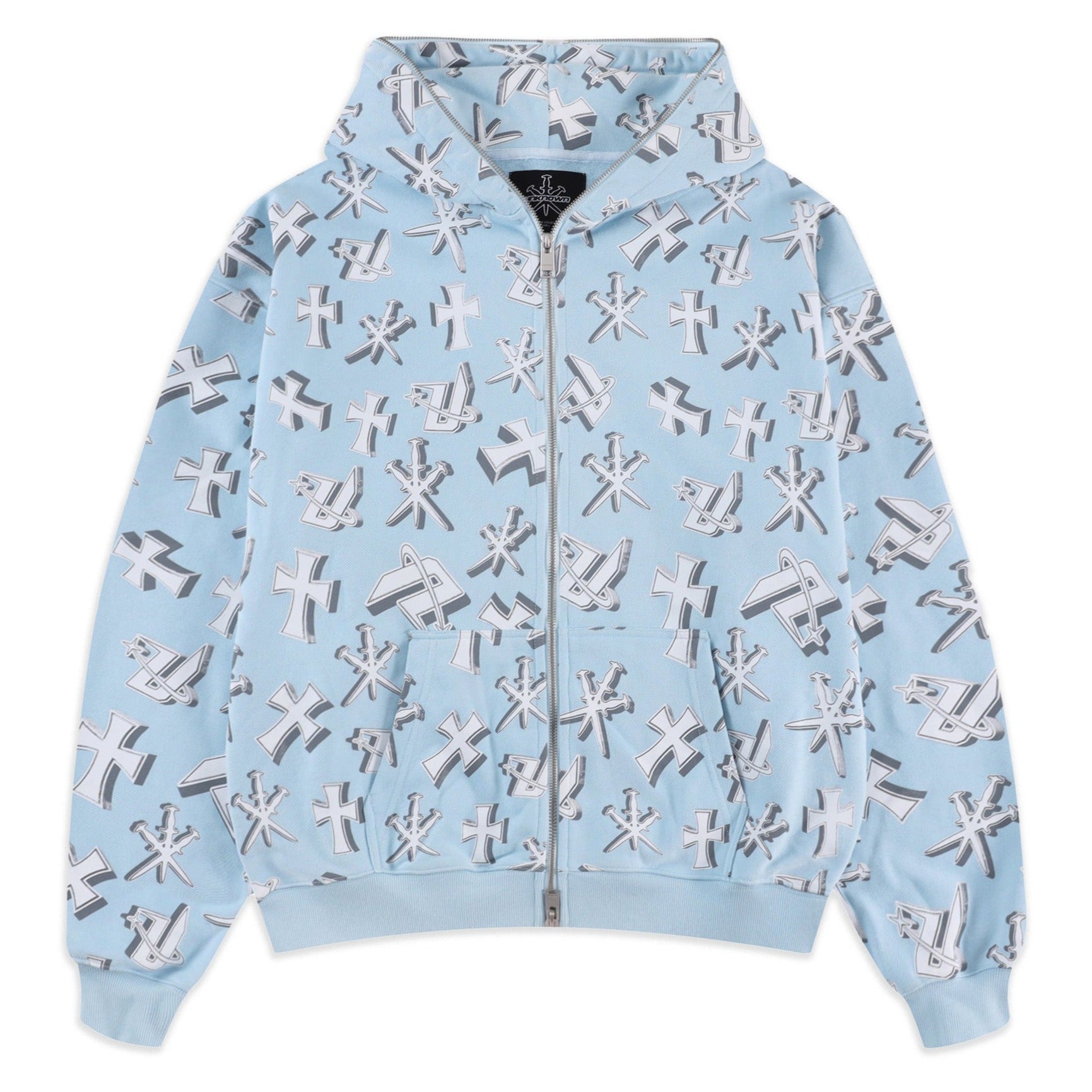 BLUE DAGGERS FULL ZIP HOODIE-Fineriform