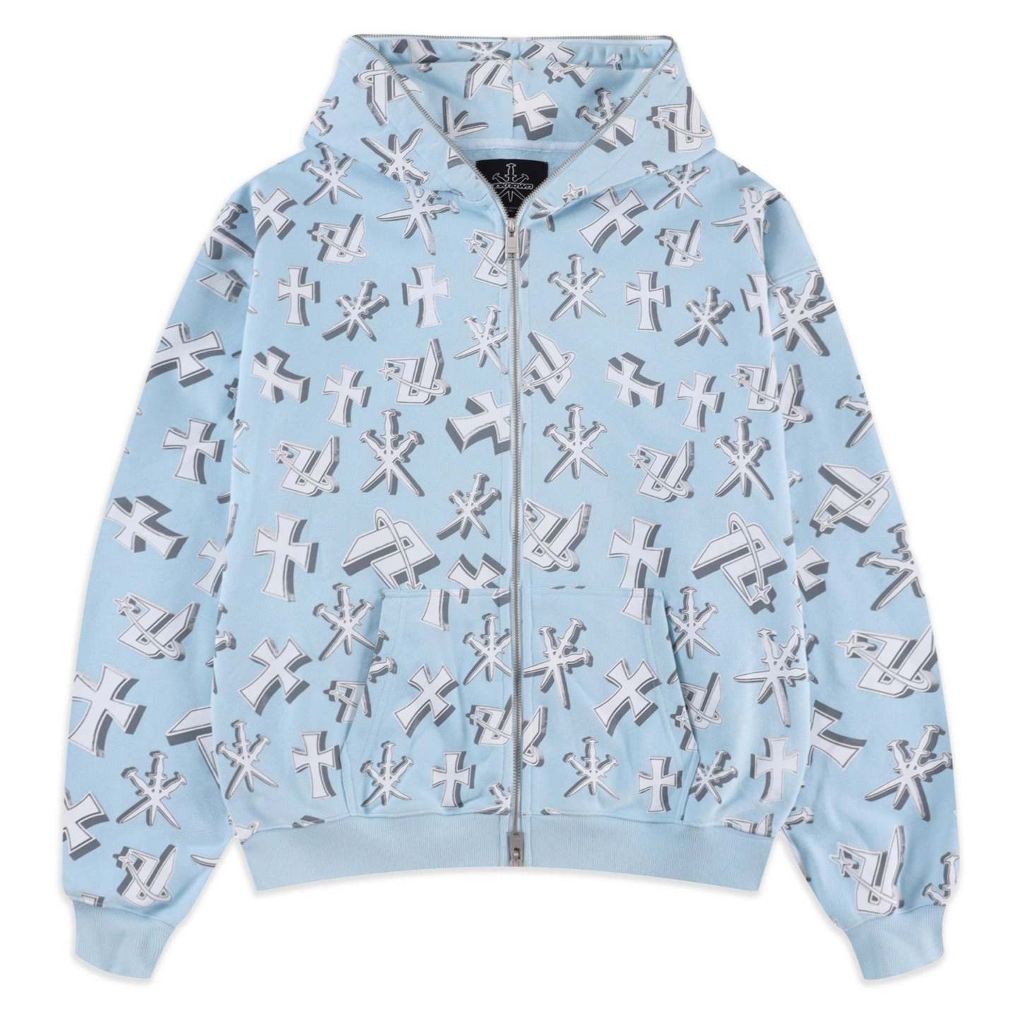 BLUE DAGGERS FULL ZIP HOODIE-Fineriform