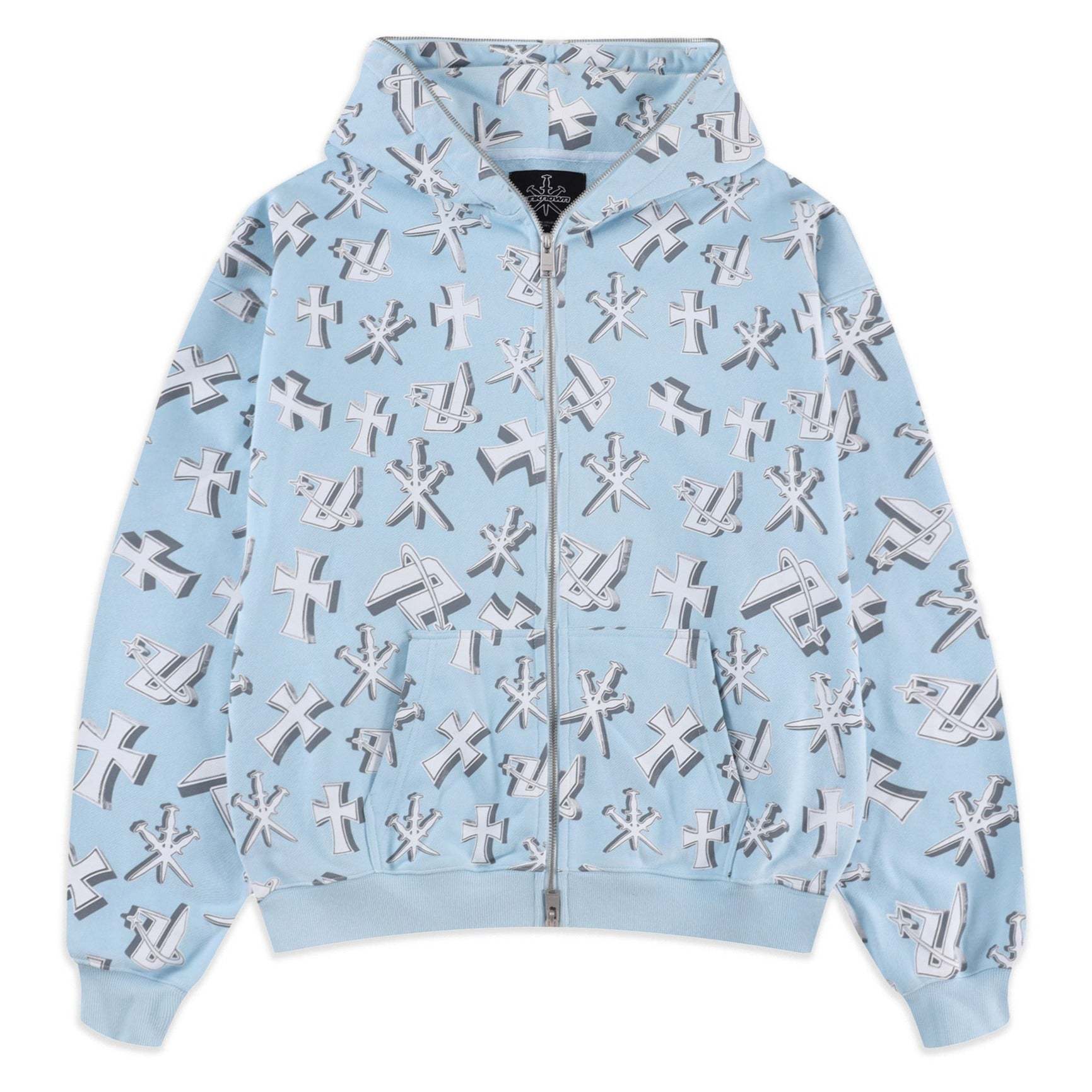 BLUE DAGGERS FULL ZIP HOODIE-Fineriform