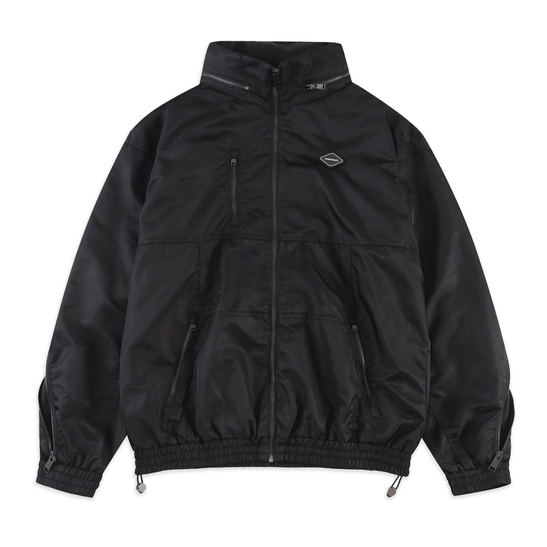 BLACKOUT NYLON TRACK JACKET-Fineriform