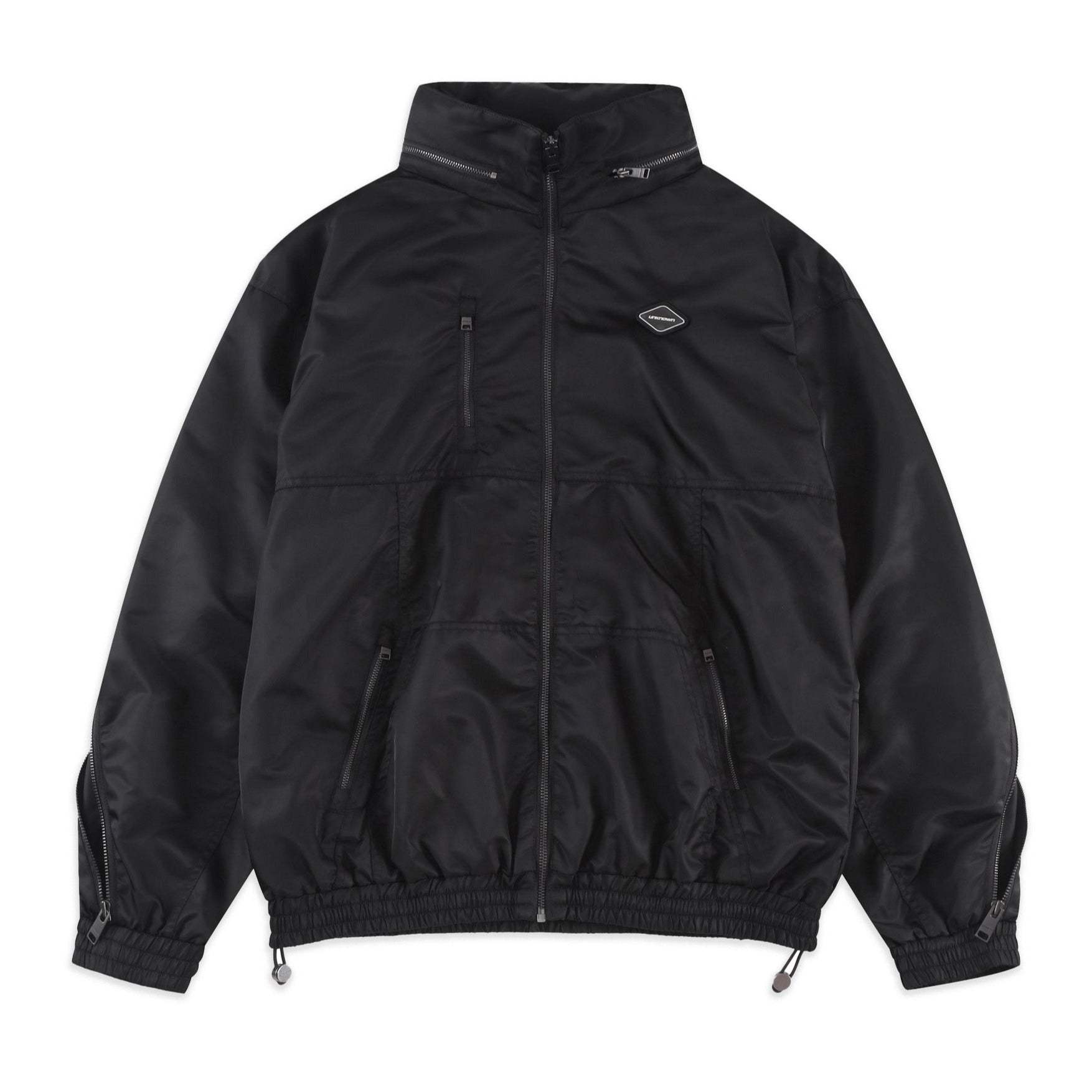 BLACKOUT NYLON TRACK JACKET-Fineriform