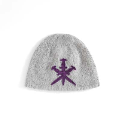 GREY MOHAIR BEANIE-Fineriform