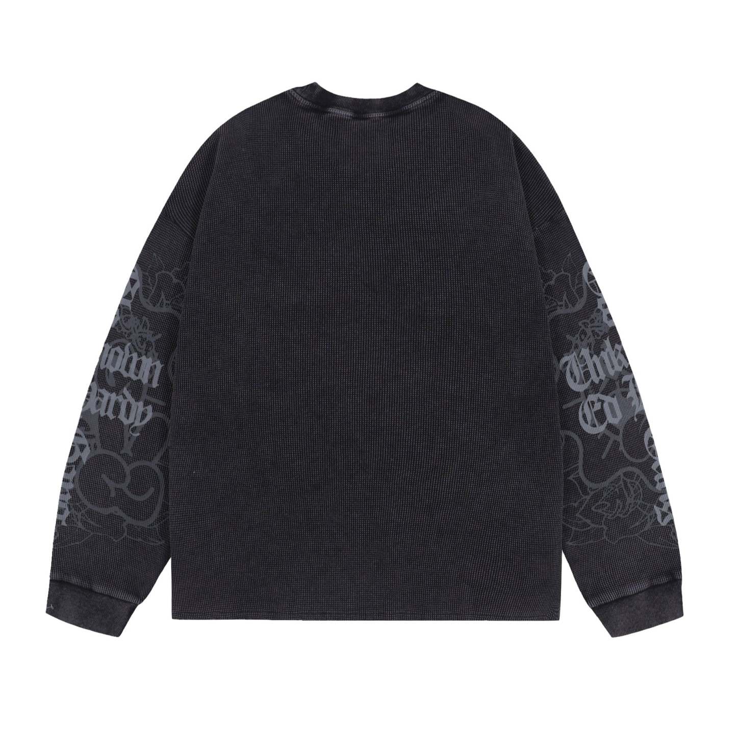 **Pre-Order** WASHED BLACK WAFFLE LONGSLEEVE-Fineriform