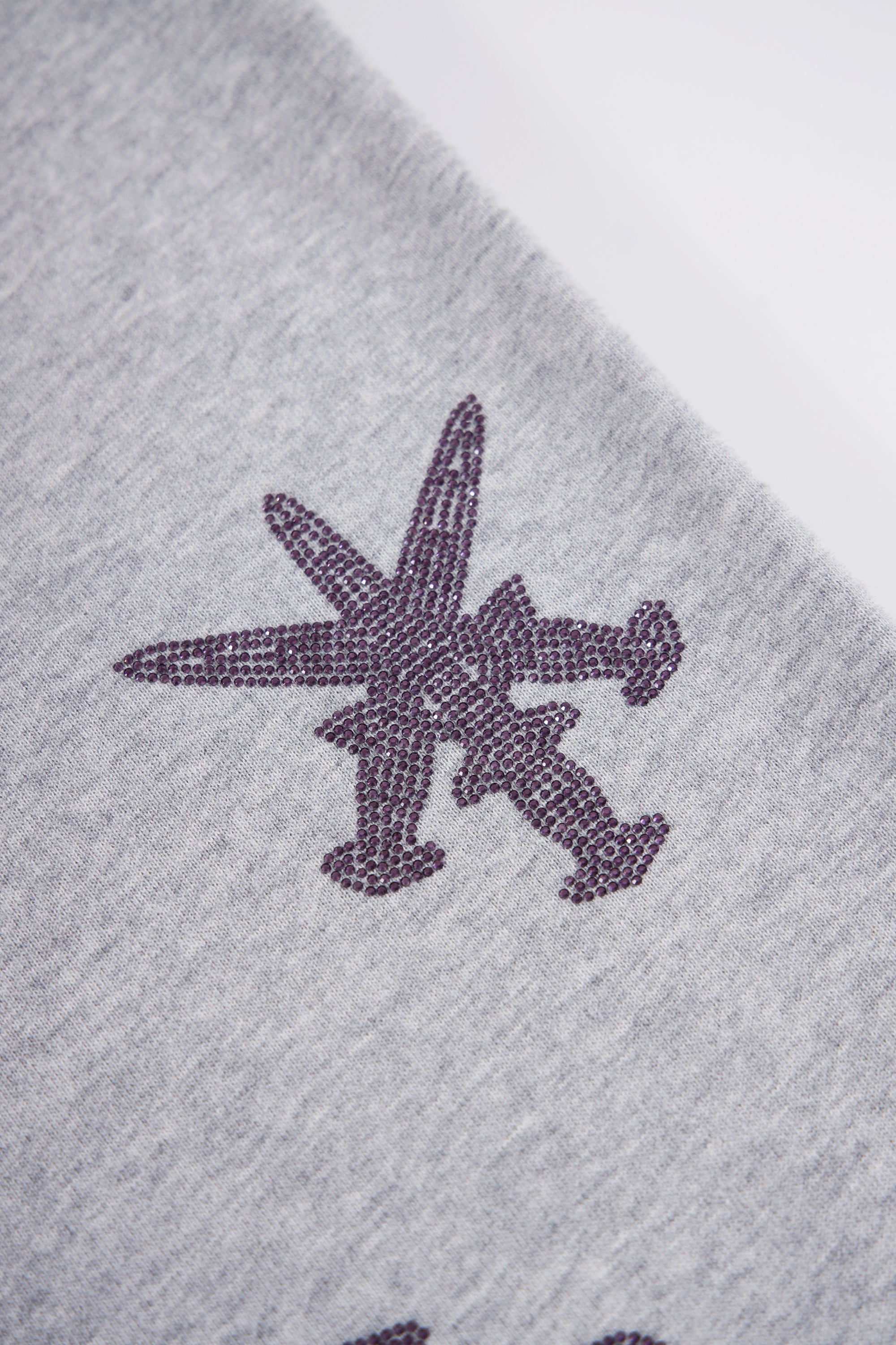 GREY PURPLE RHINESTONE JOGGERS-Fineriform