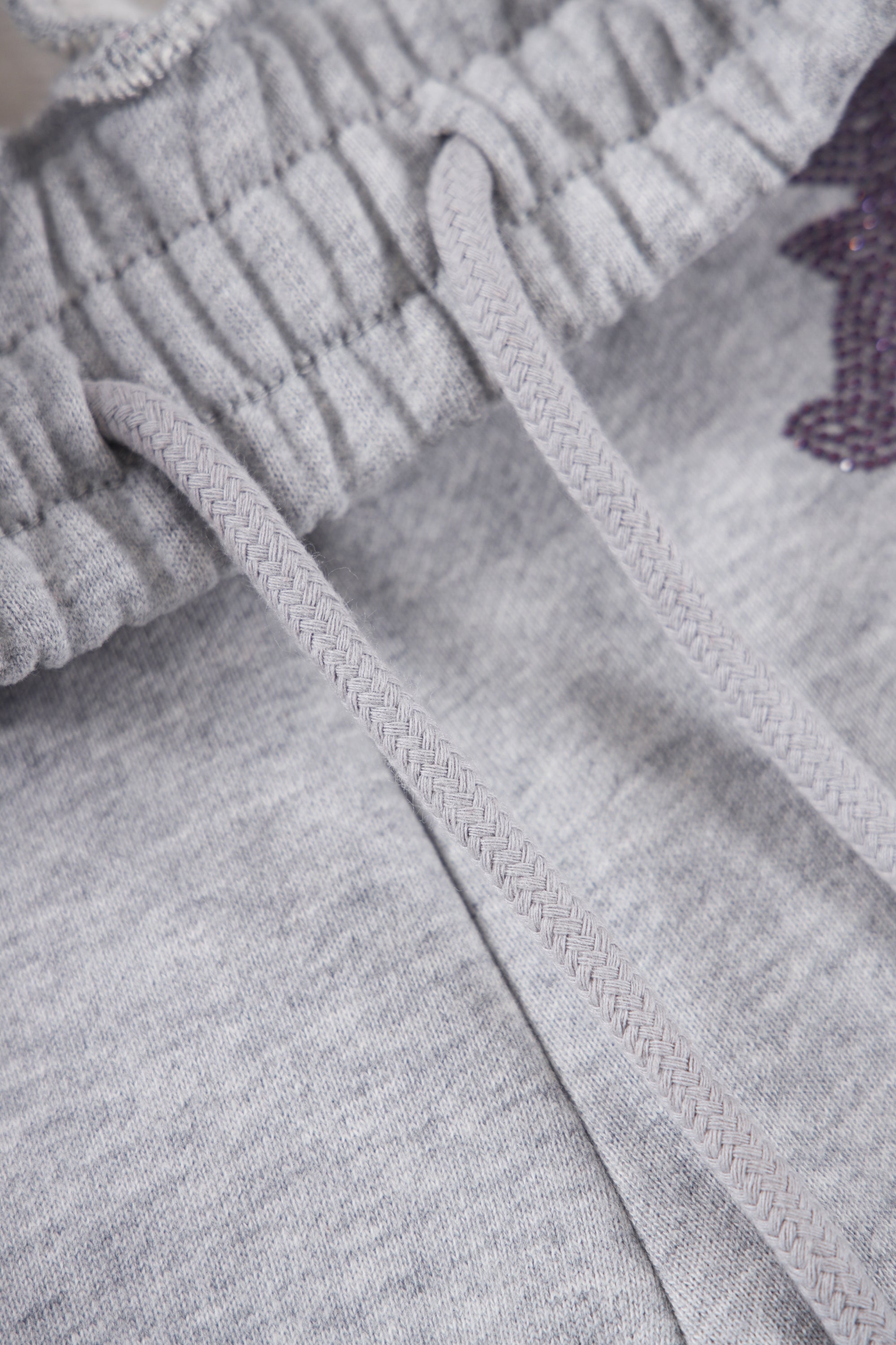 GREY PURPLE RHINESTONE JOGGERS-Fineriform