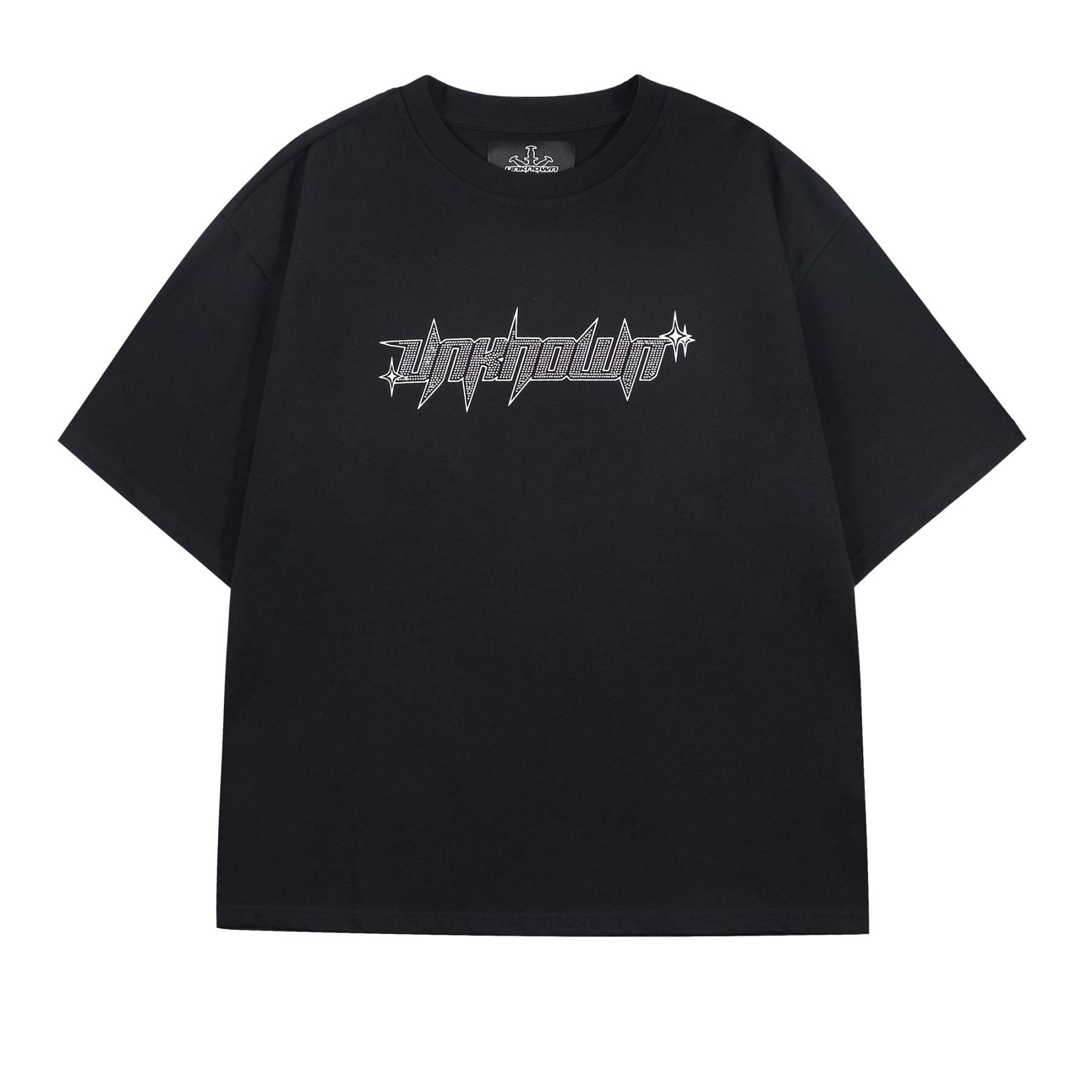 BLACK RHINESTONE TEE-Fineriform