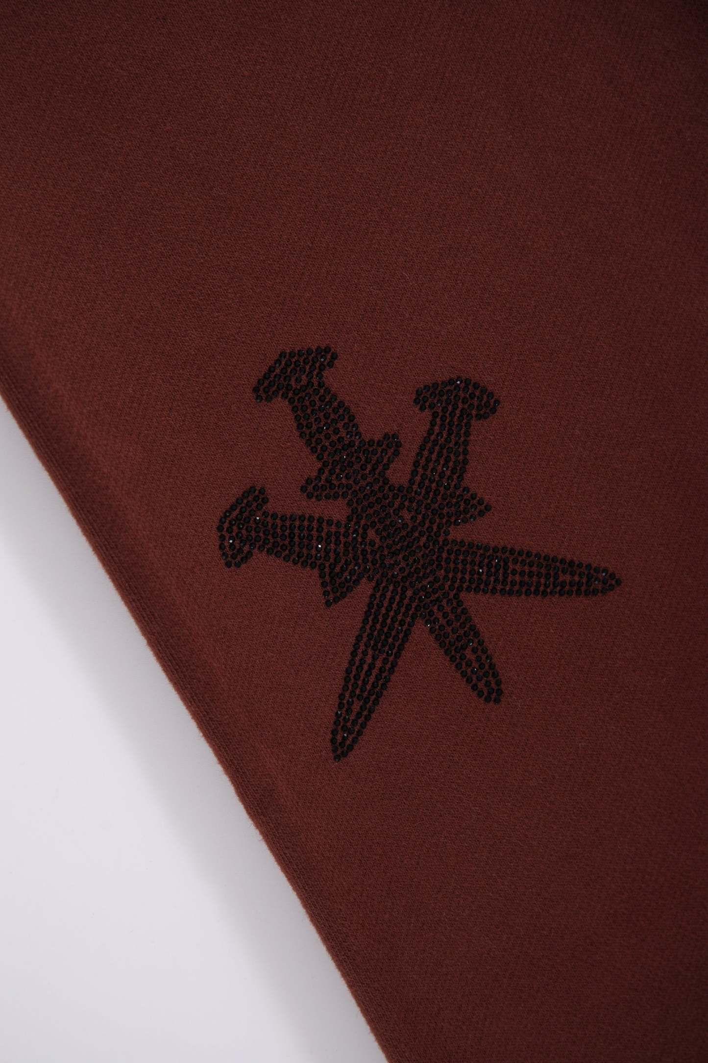 BROWN  RHINESTONE JOGGERS-Fineriform