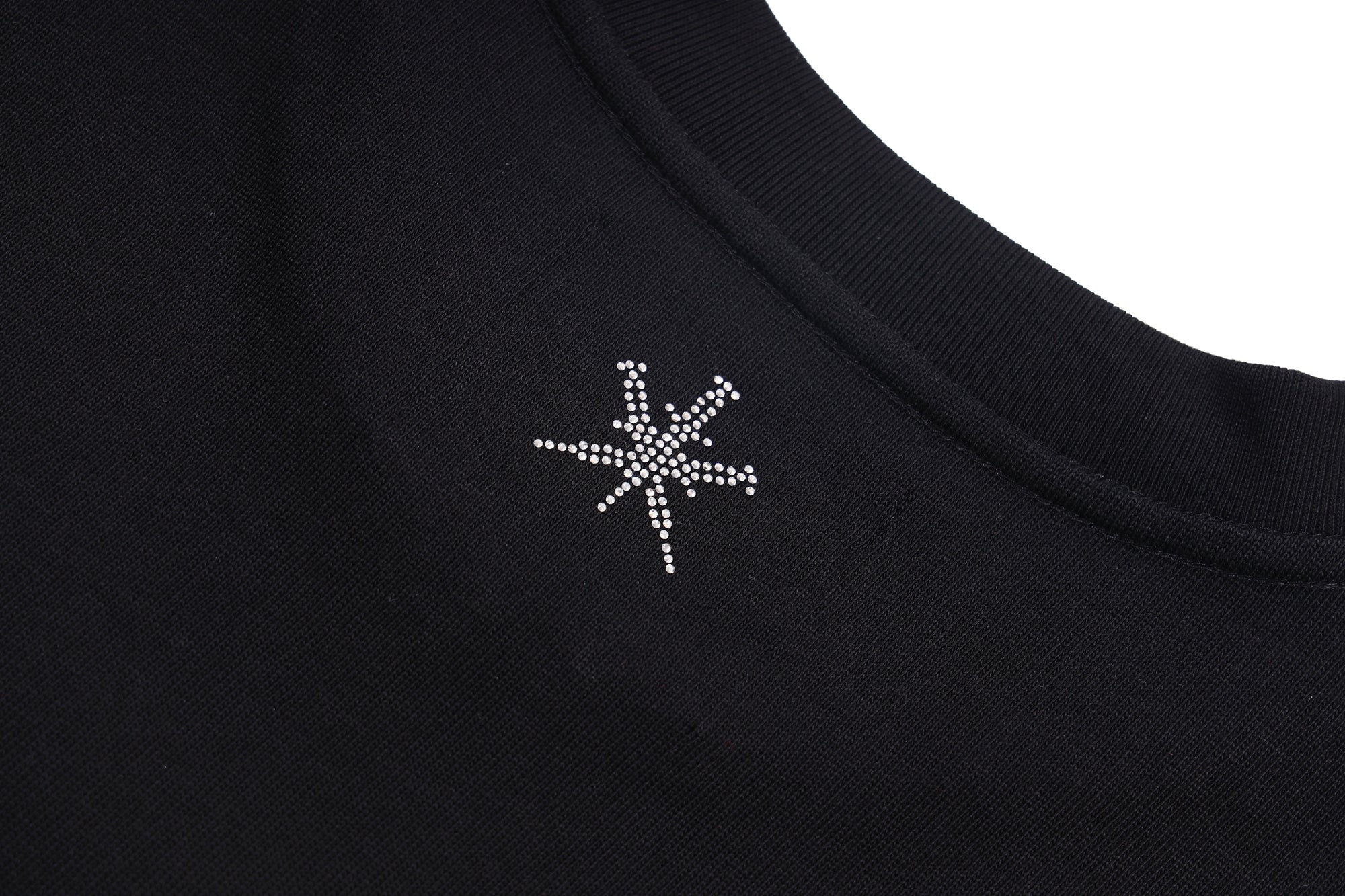 BLACK RHINESTONE TEE-Fineriform