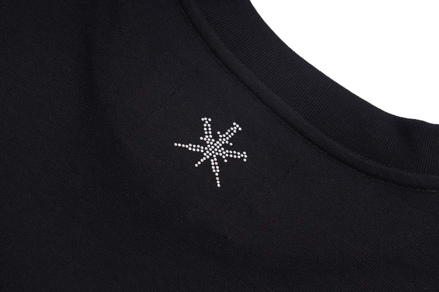BLACK RHINESTONE TEE-Fineriform