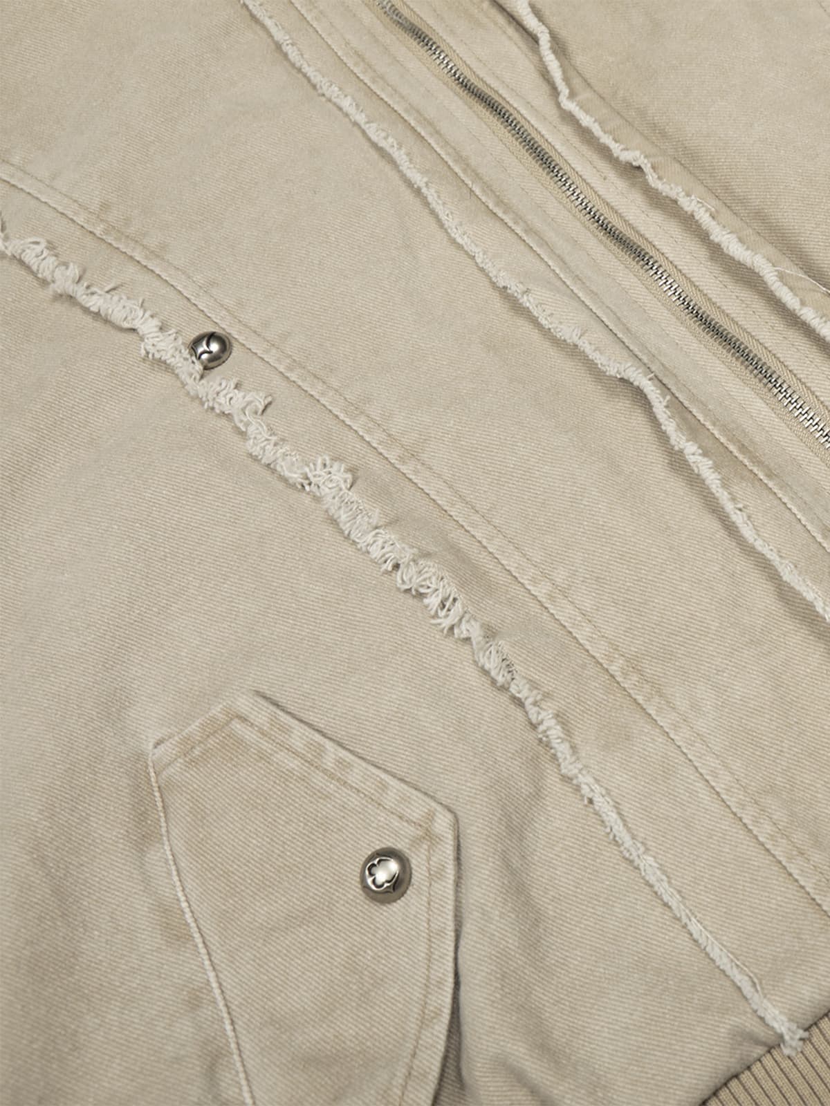 Retro Washed Fleece-lined Hooded Work Jacket-Fineriform