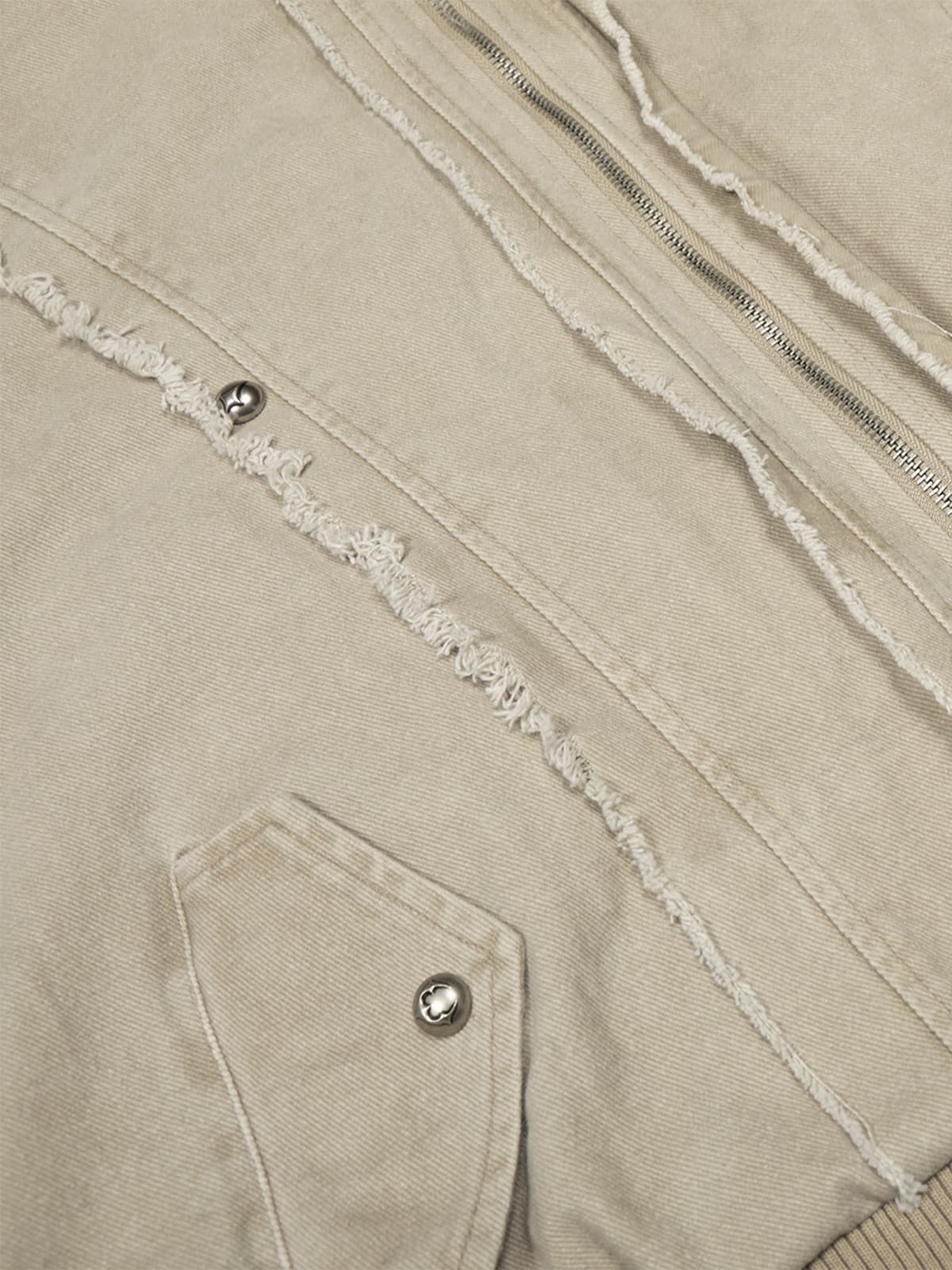 Retro Washed Fleece-lined Hooded Work Jacket-Fineriform