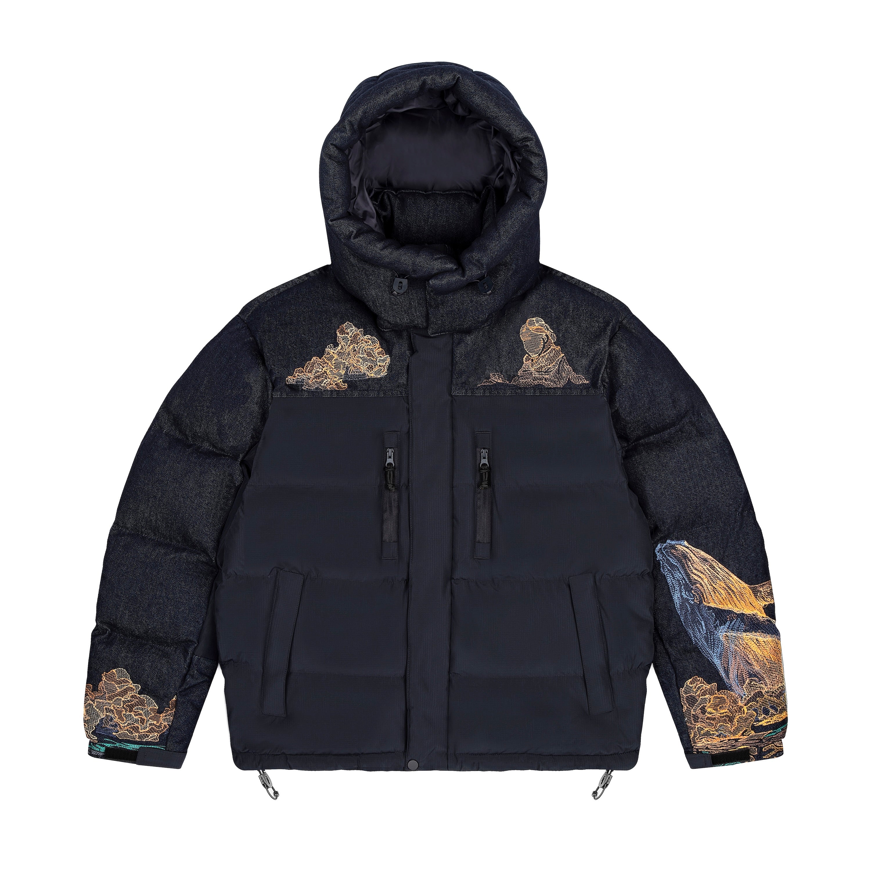 "whales" Puffer navy v2-Fineriform