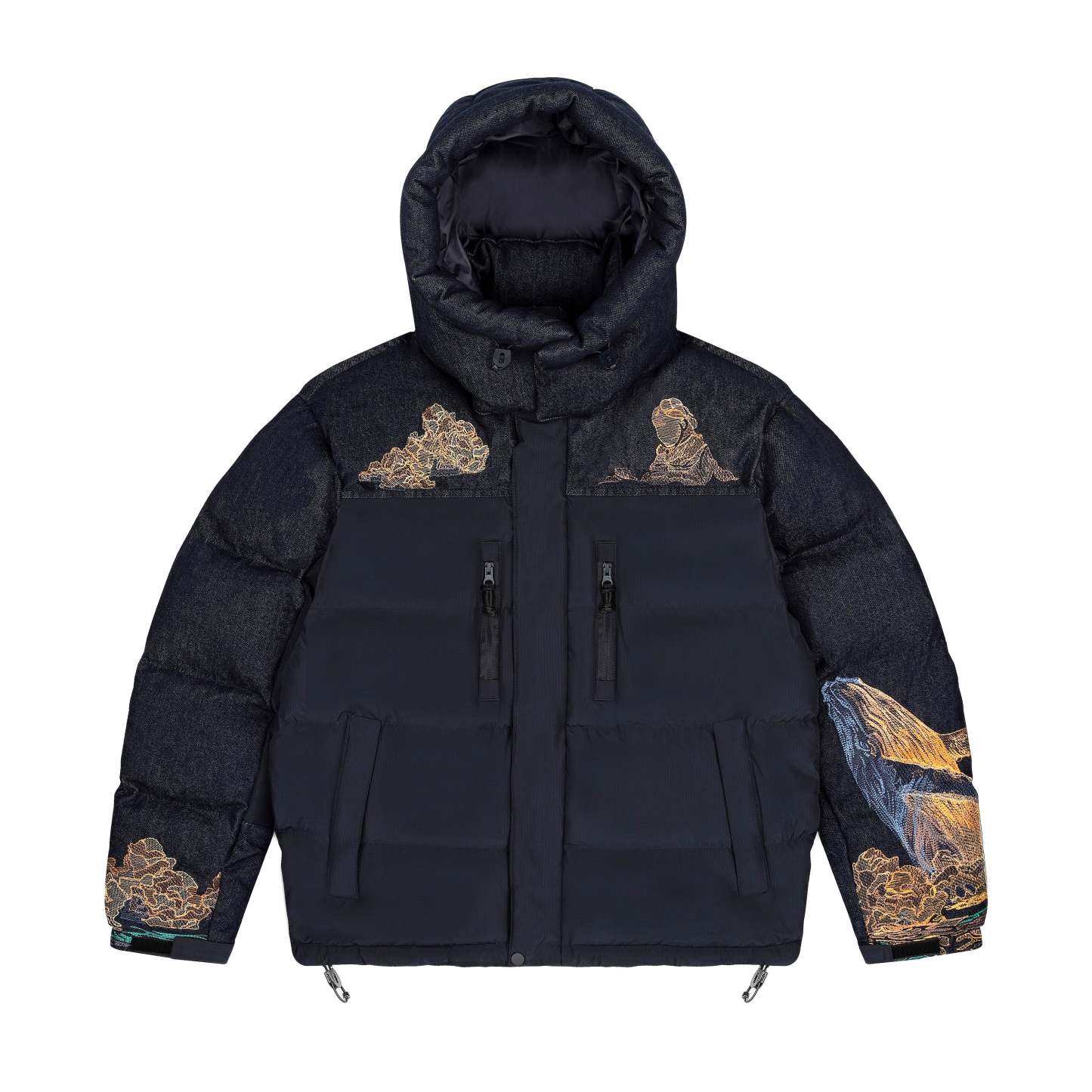 "whales" Puffer navy v2-Fineriform