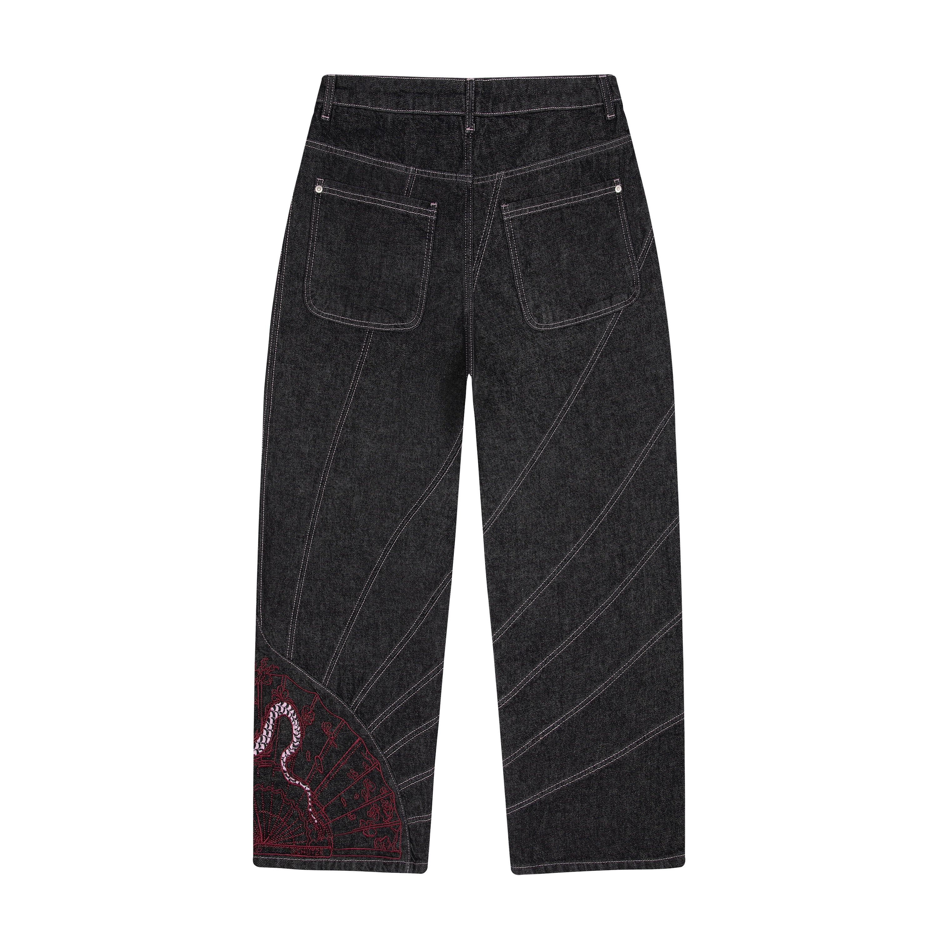 "yakuza" raw Denim black 03-Fineriform