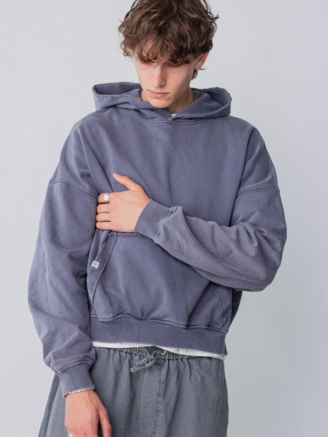 IN PROGRESS REVERSIBLE HOODIE - BLUE LAVENDER-Fineriform