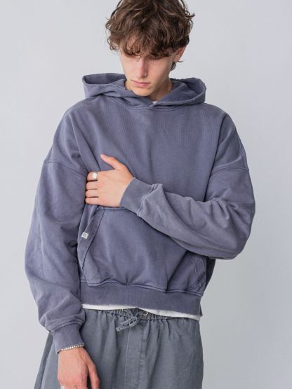 IN PROGRESS REVERSIBLE HOODIE - BLUE LAVENDER-Fineriform