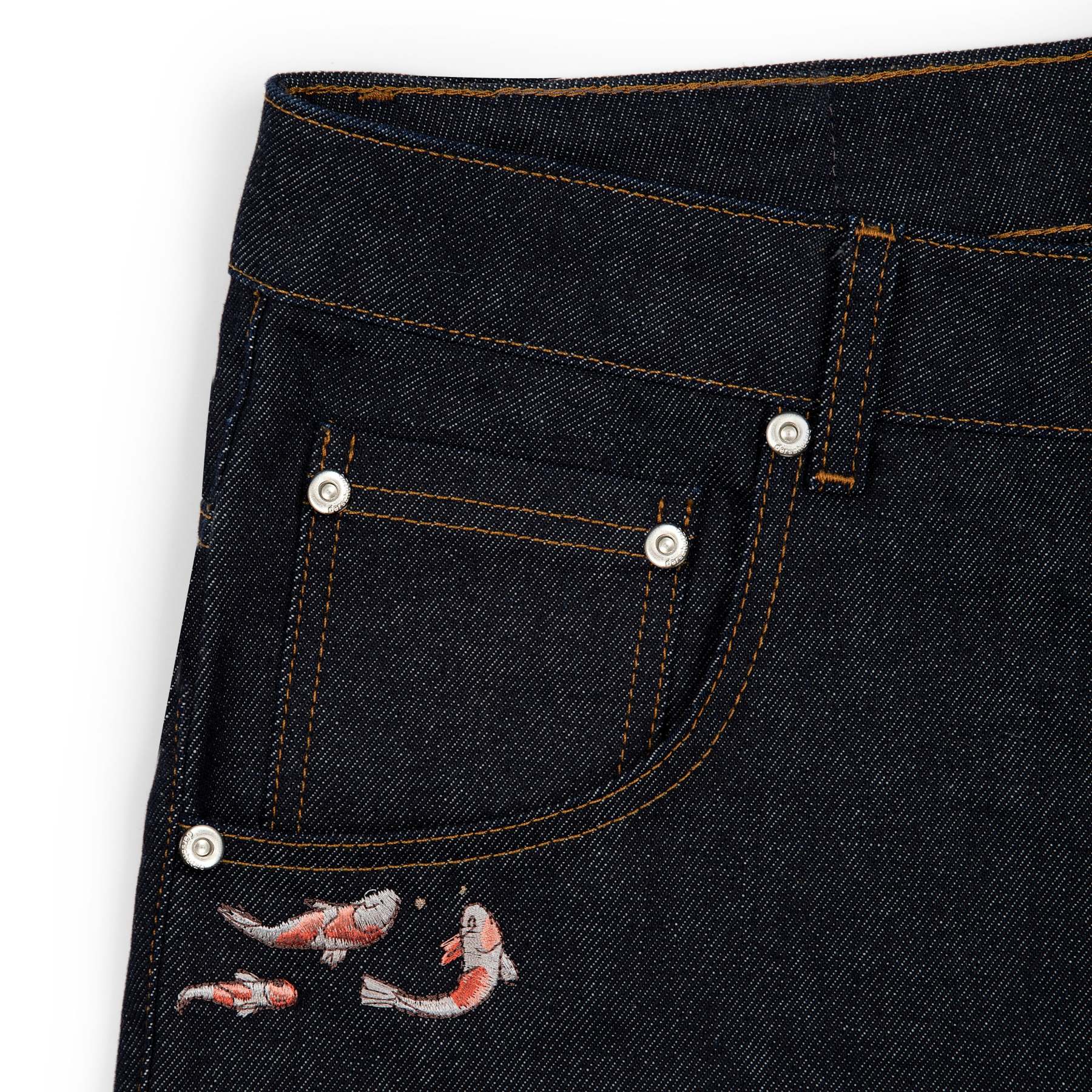 "koi fish" denim-Fineriform