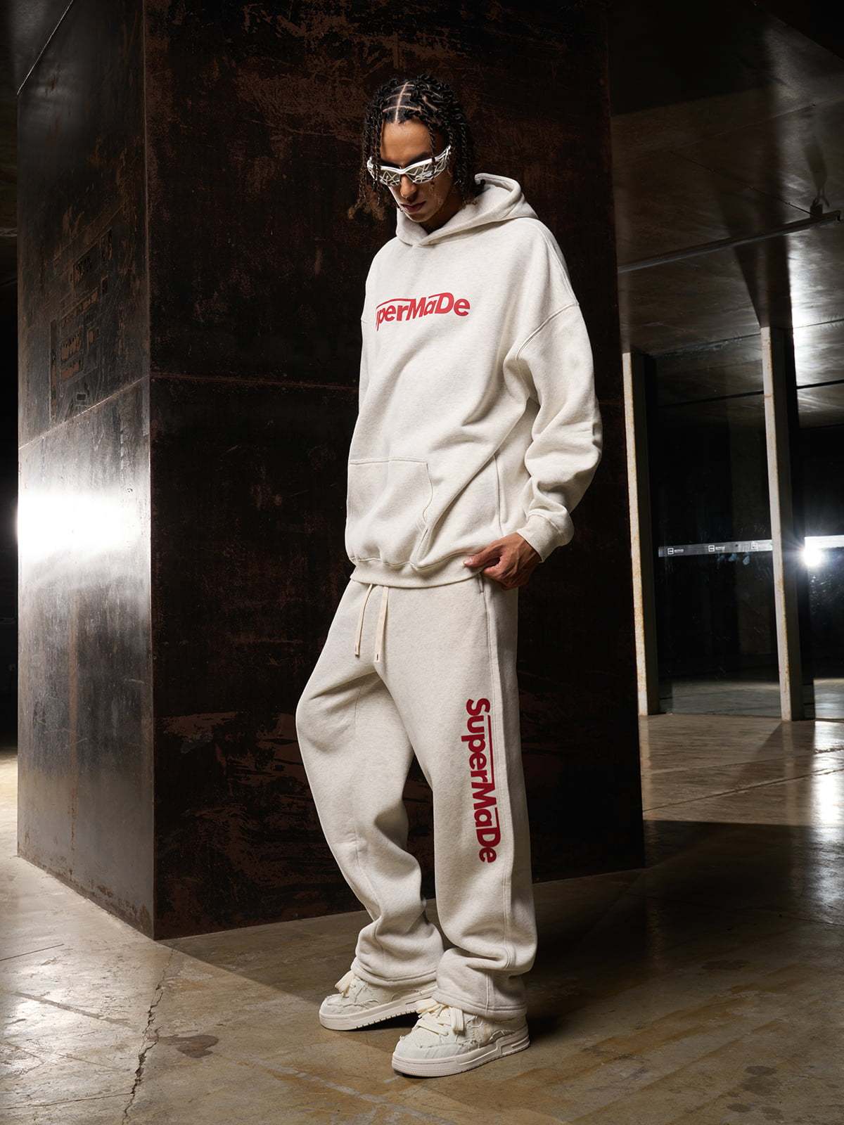 Streetwear SuperMade Letter Print Casual Set-Fineriform