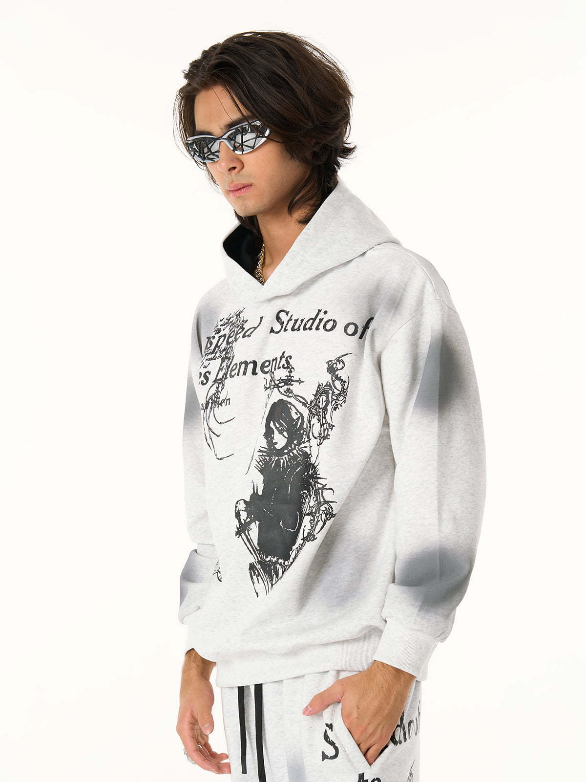 Supermade × Mortemartt Graphic Hooded Jacket- 2279-Fineriform