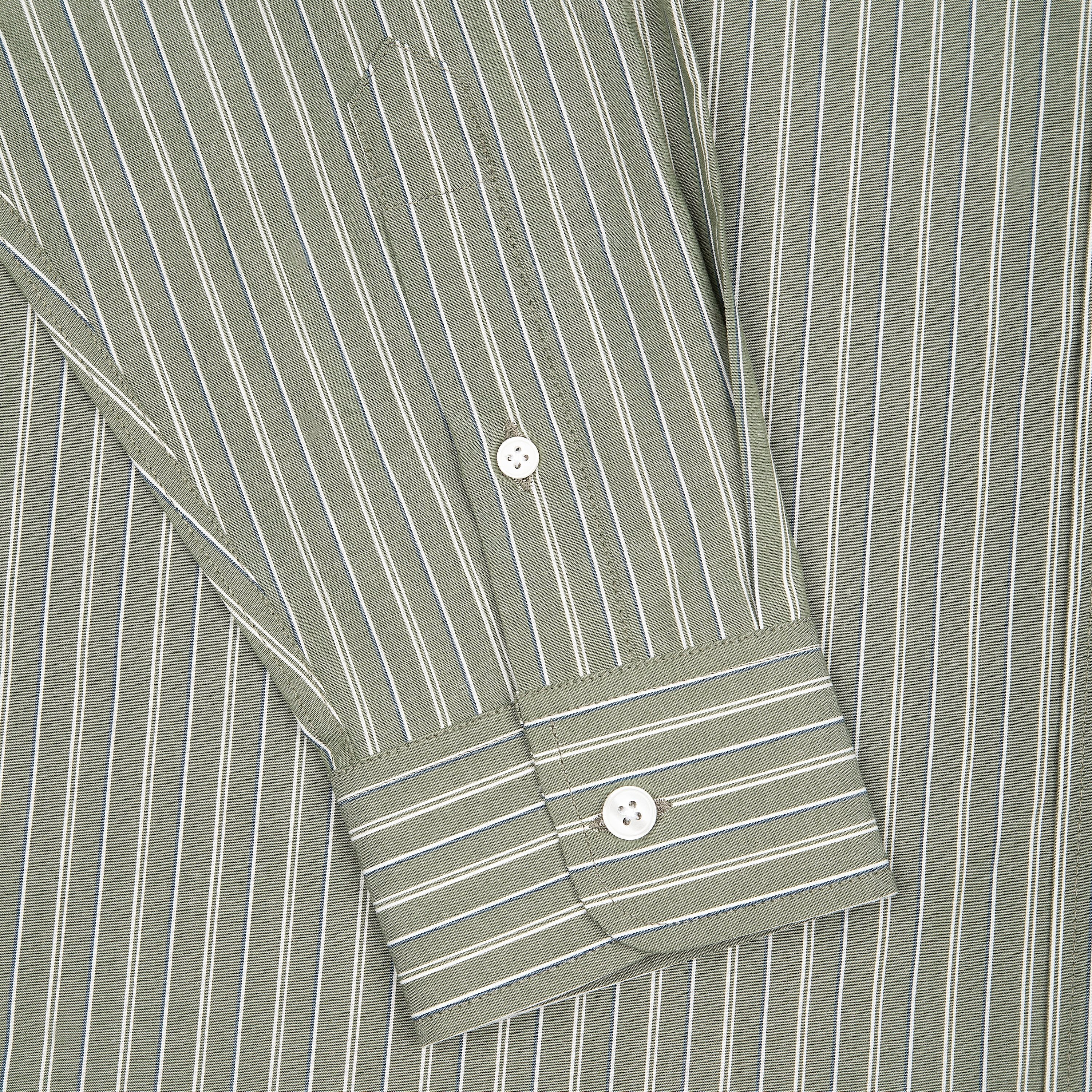 "garden of eden" green-white striped Shirt-Fineriform