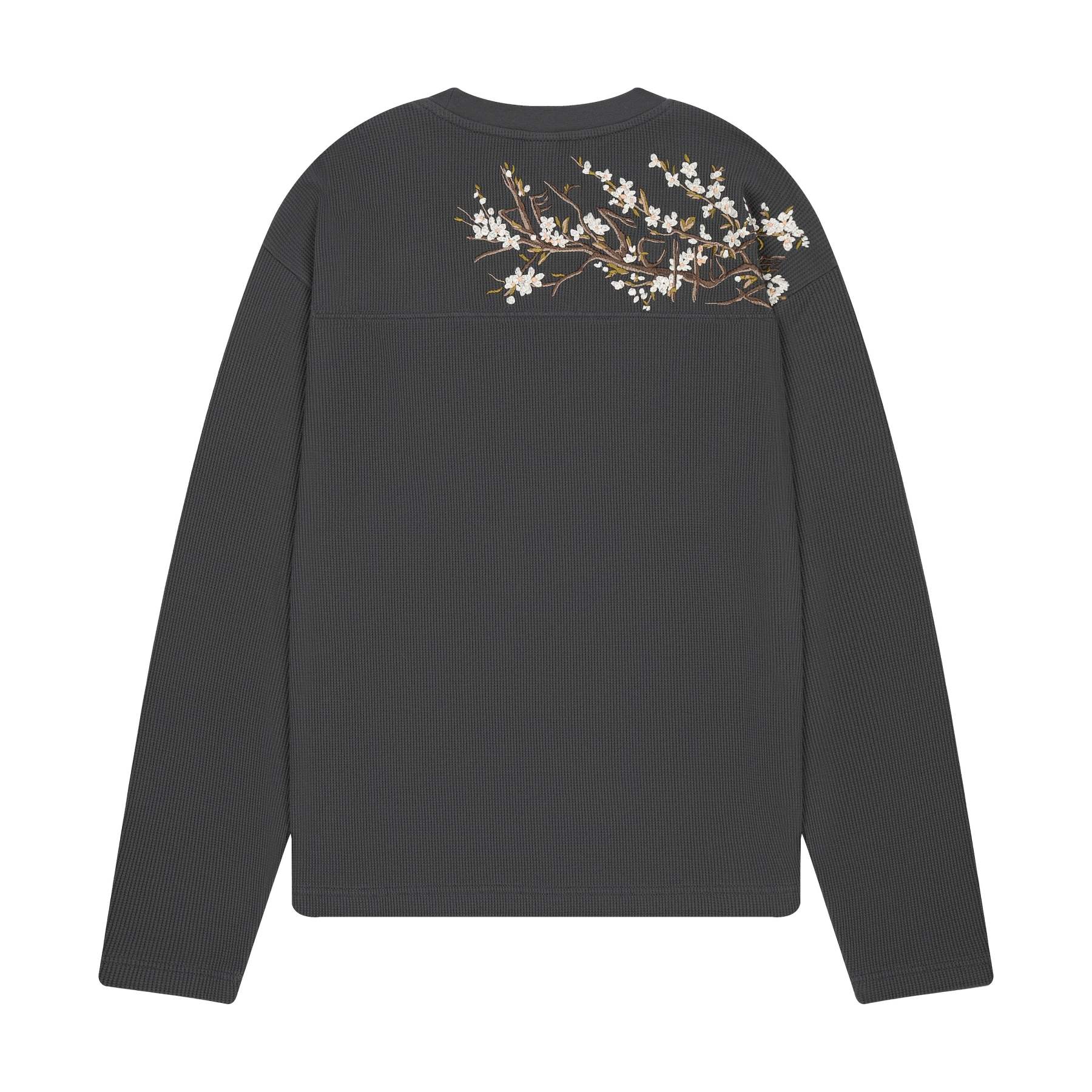 "blossom" waffle Longsleeve anthracite-Fineriform