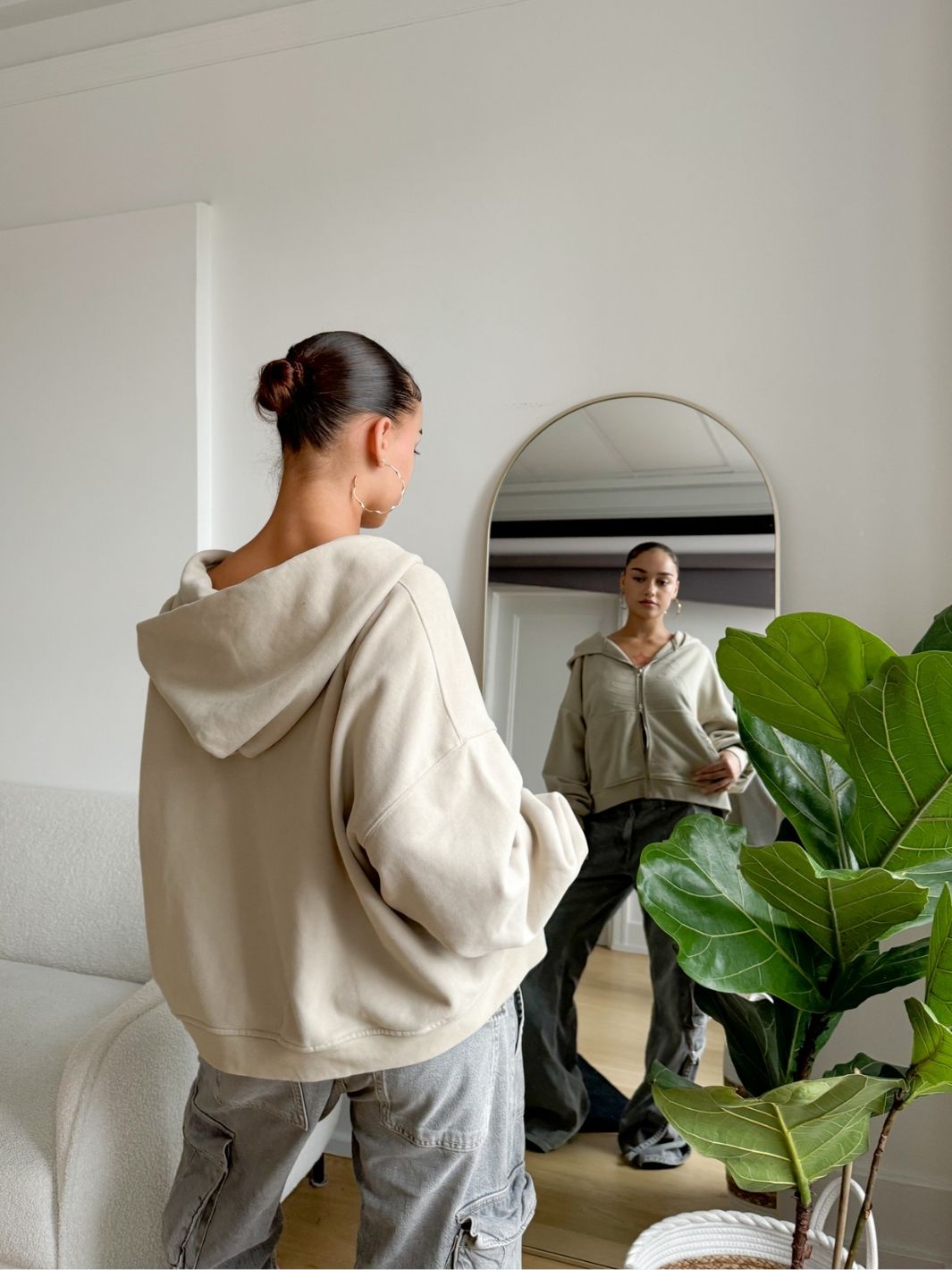 SMILEY BOXY DOUBLE ZIP - TAN-Fineriform