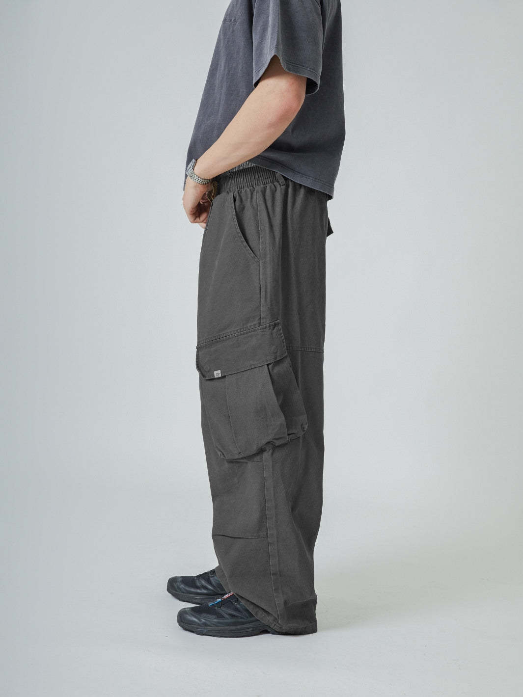 BAGGY CARGO PANTS - GRAPHITE-Fineriform