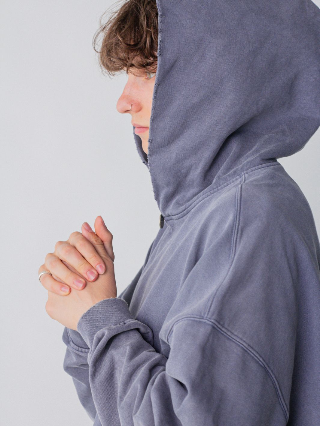 IN PROGRESS REVERSIBLE HOODIE - BLUE LAVENDER-Fineriform