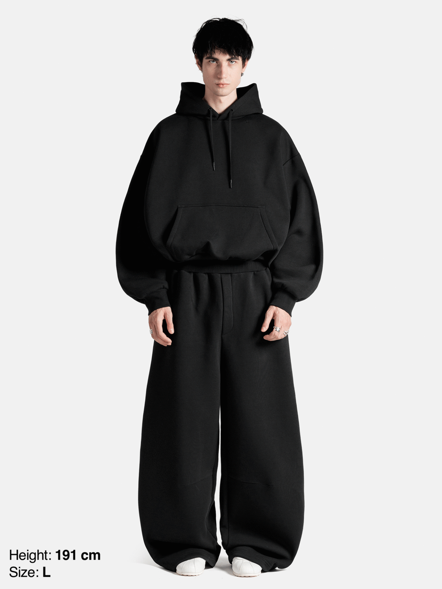 BUBBLE SWEATPANTS - BLACK-Fineriform