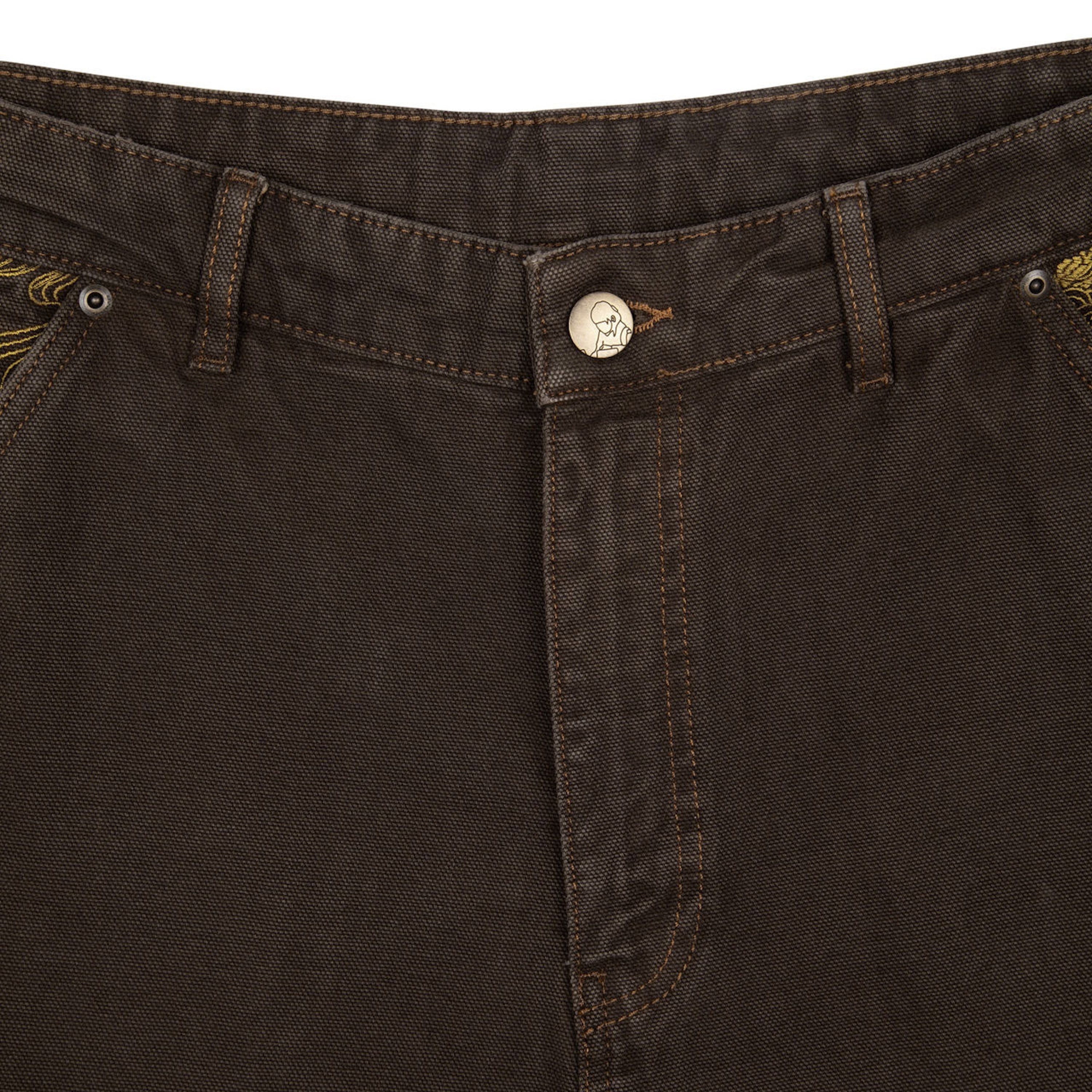 "yakuza" brown washed Denim-Fineriform