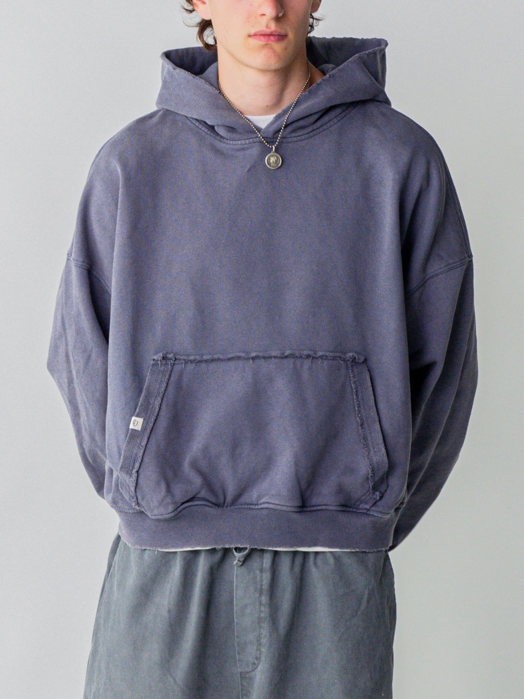 IN PROGRESS REVERSIBLE HOODIE - BLUE LAVENDER-Fineriform