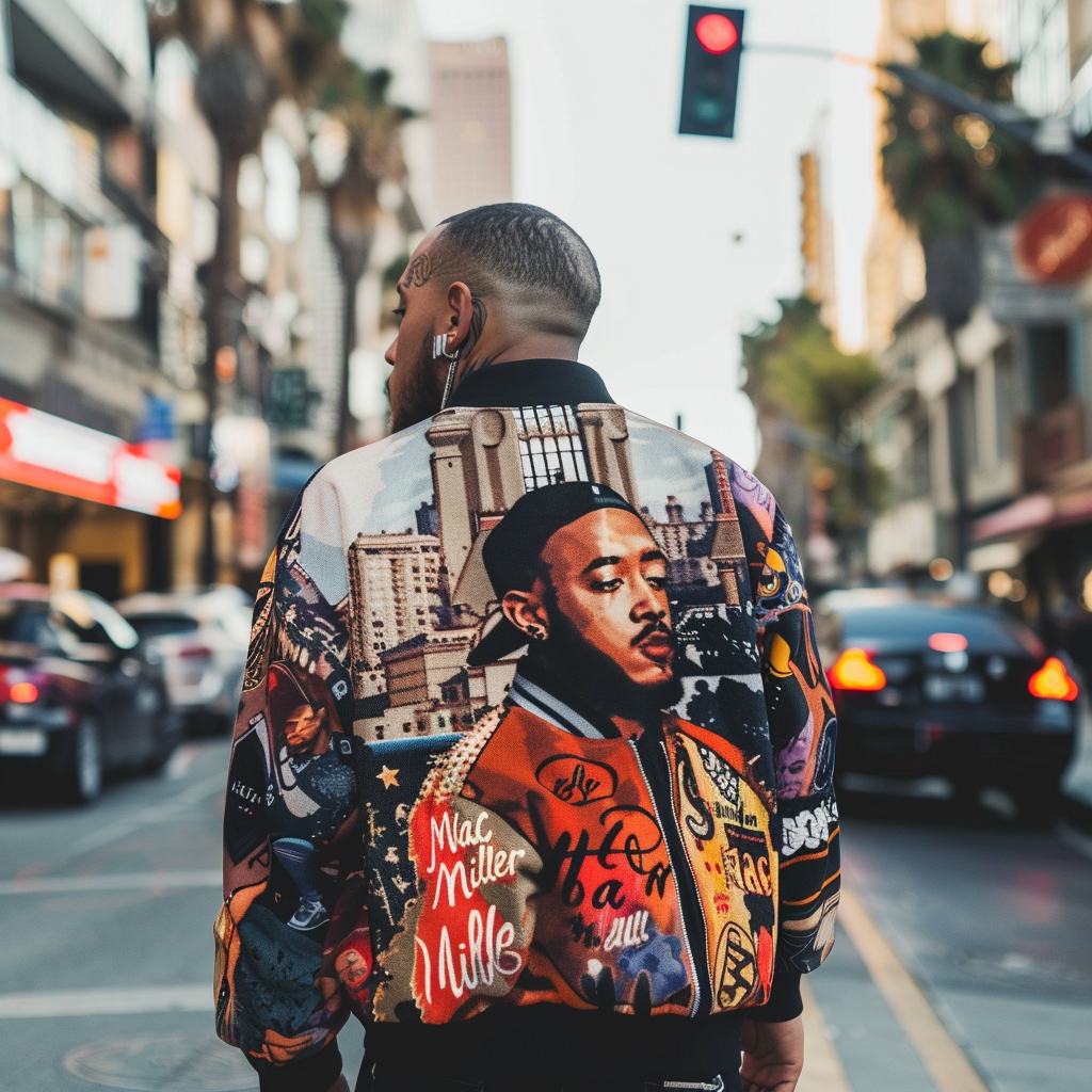 Casual Street Retro Painted Jacket-Fineriform